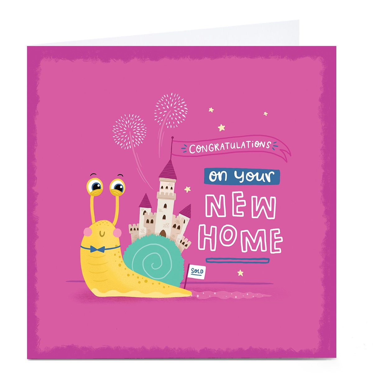 Personalised Blue Kiwi New Home Card - Snail