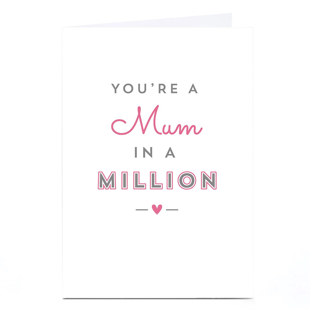 Personalised Mother's Day Card - You're A Mum In A Million