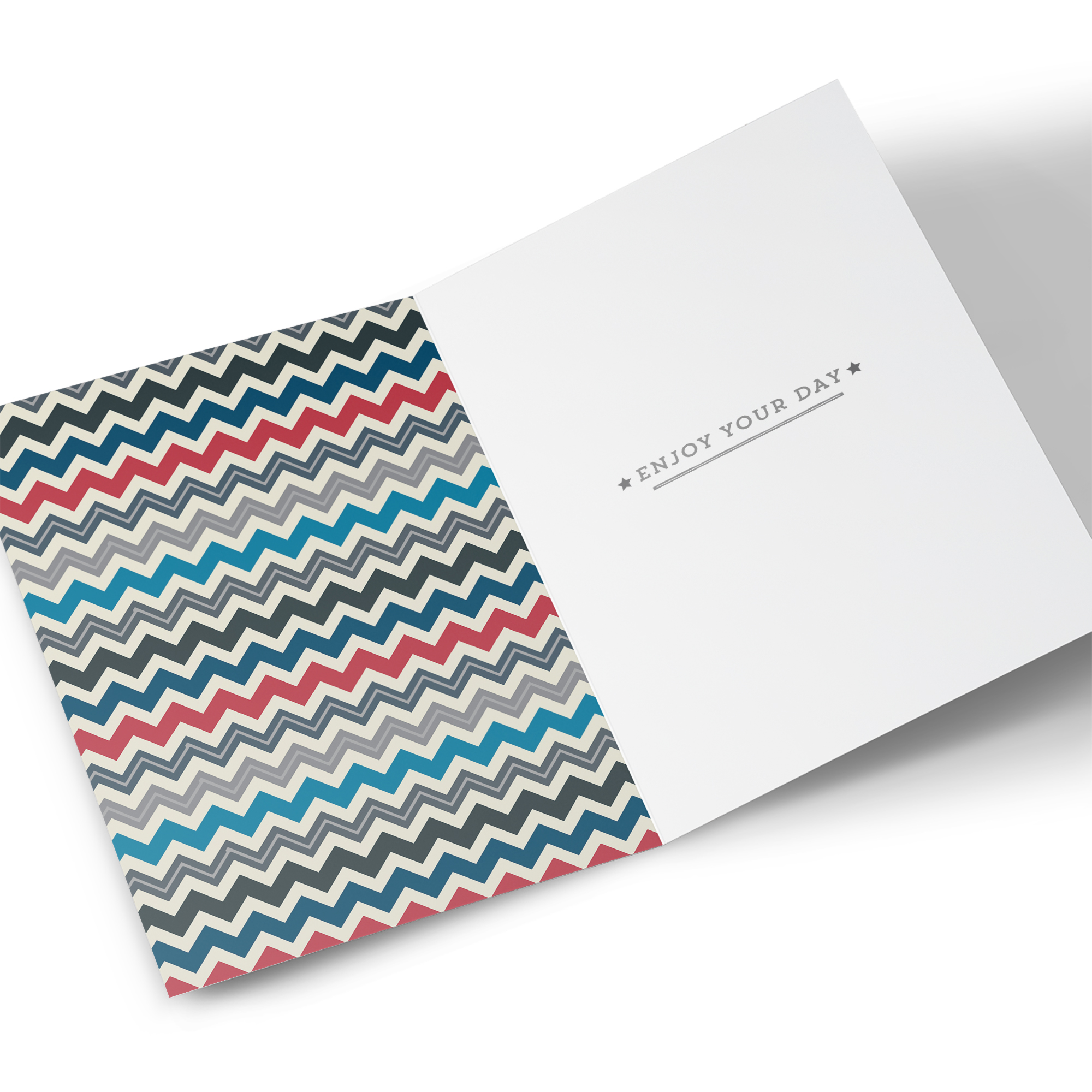 Birthday Card - Zigzag Background