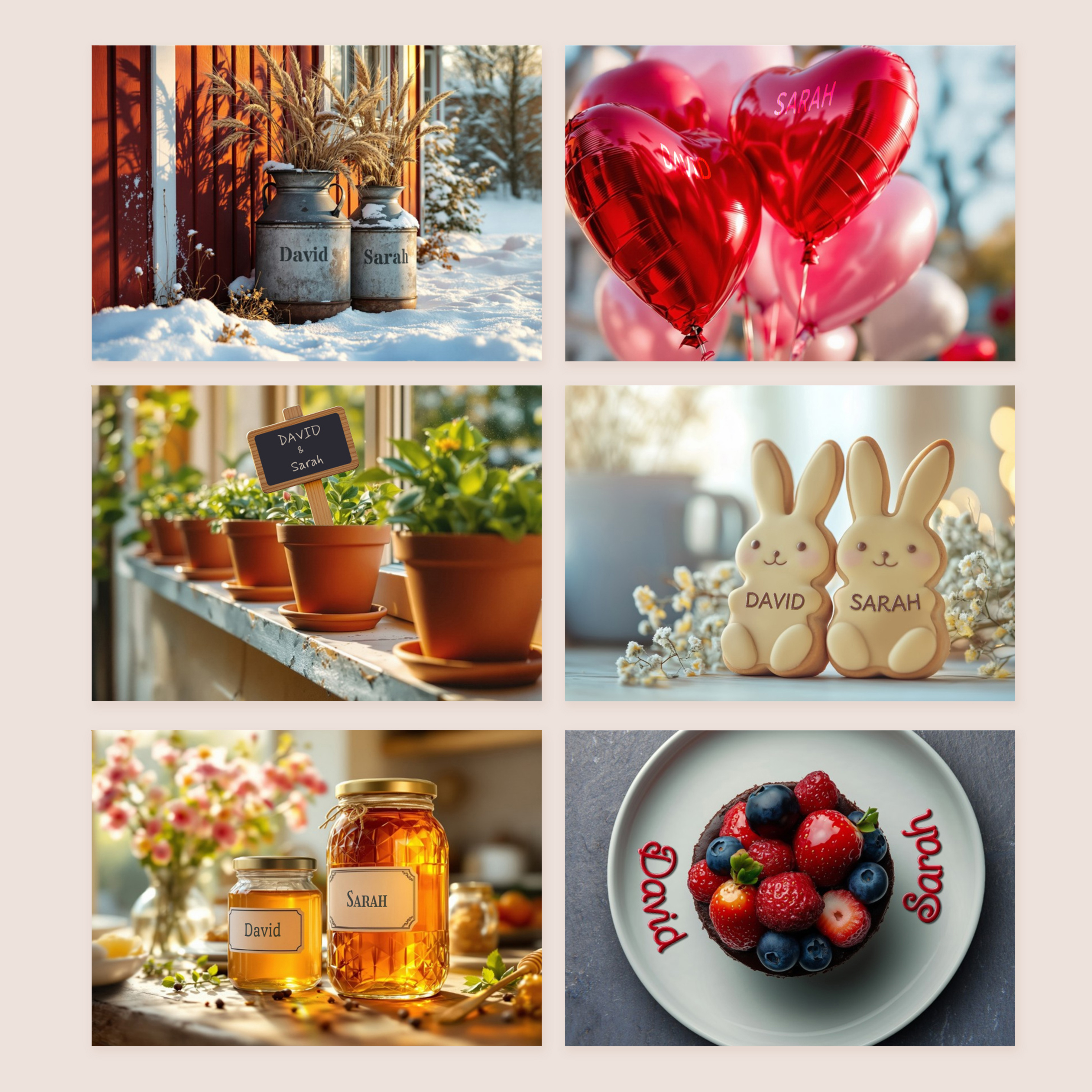 Personalised His And Hers Couples Calendar (Any Year)