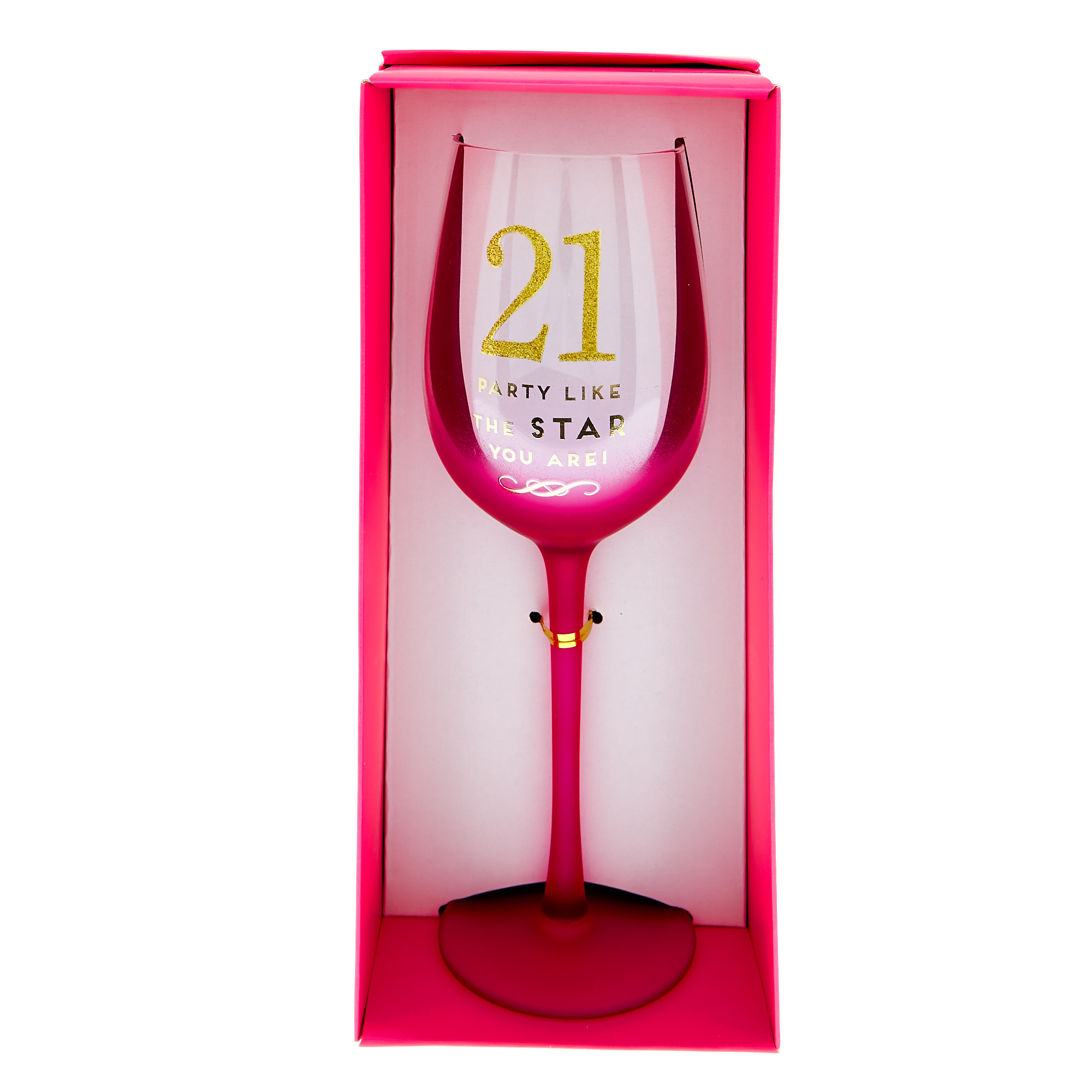 21st Birthday Wine Glass - The Star You Are 