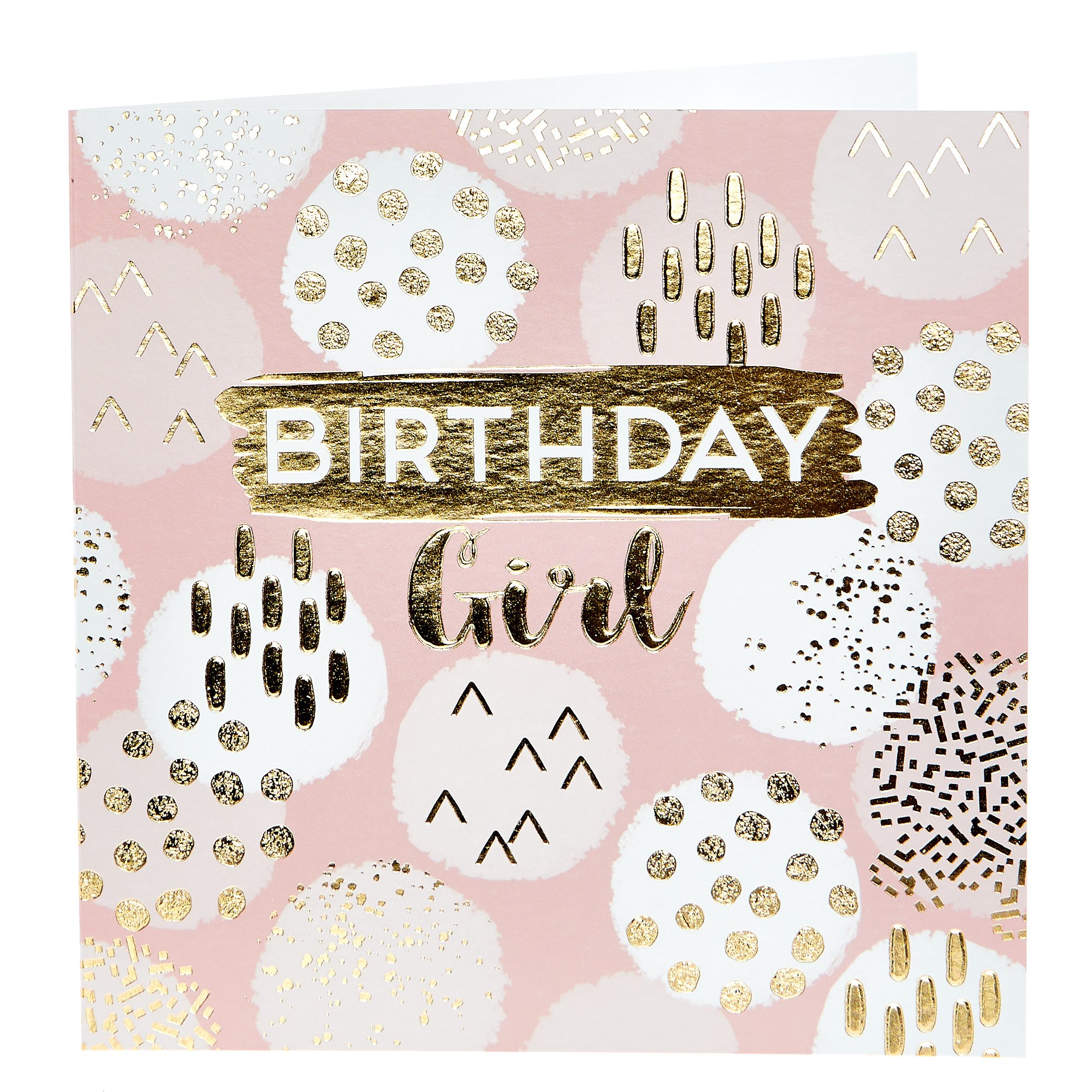 Birthday Card - Girl, Pink & Gold