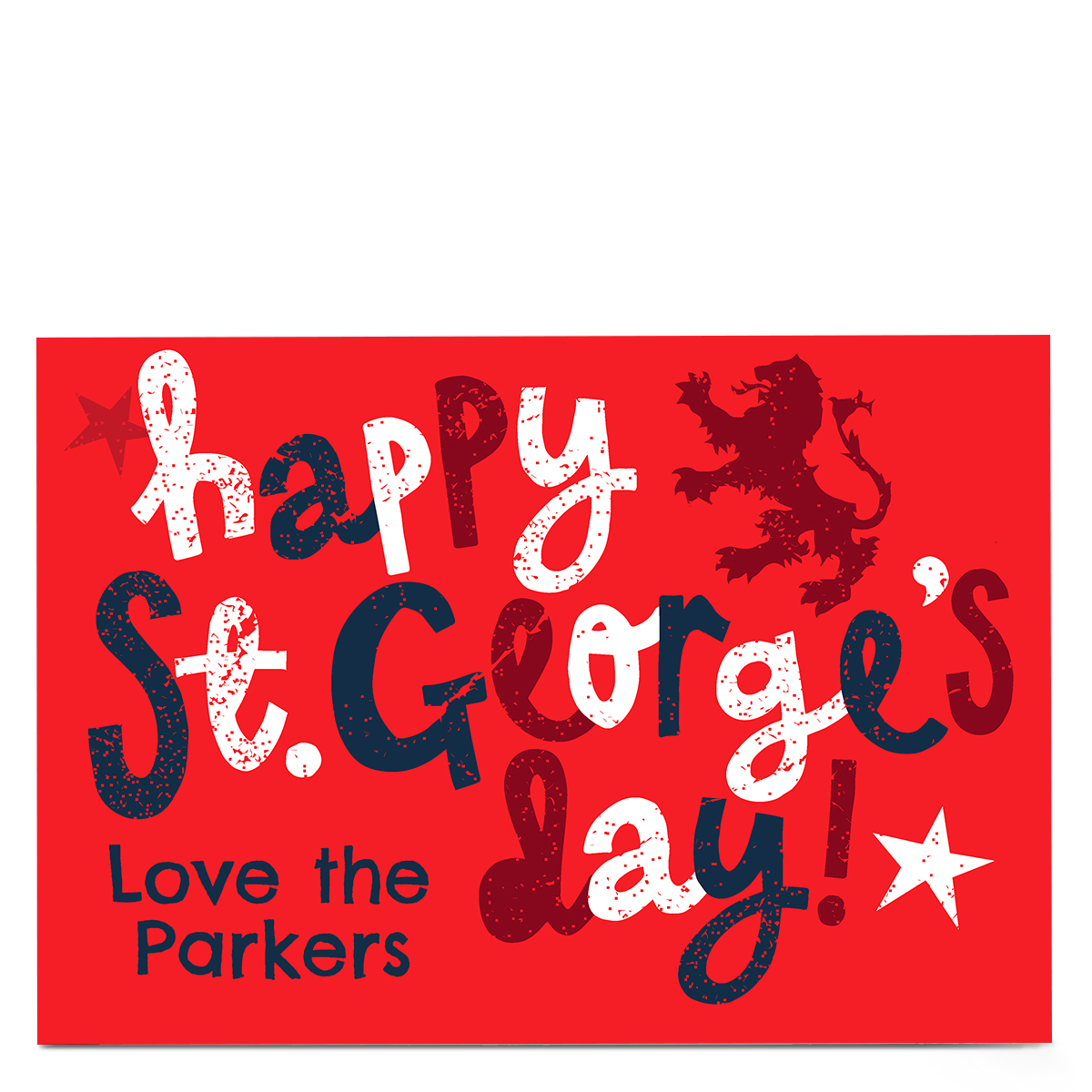 Personalised Bev Hopwood Saint George's Day Card