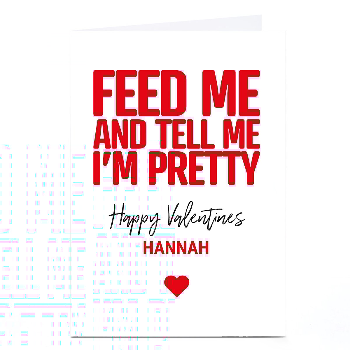 Personalised Punk Valentine's Day Card - Feed Me 