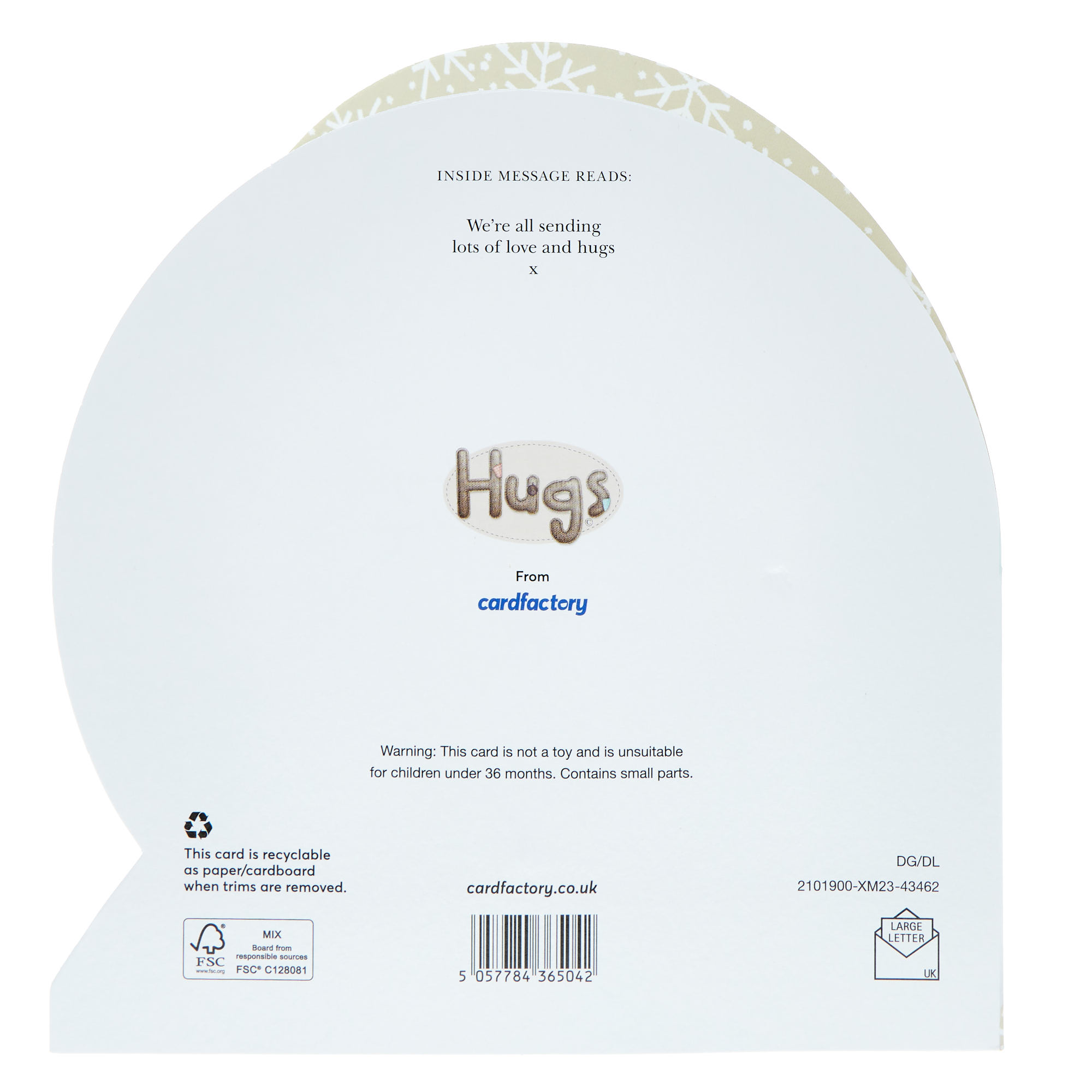 From All The Family Hugs Snowglobe Christmas Card