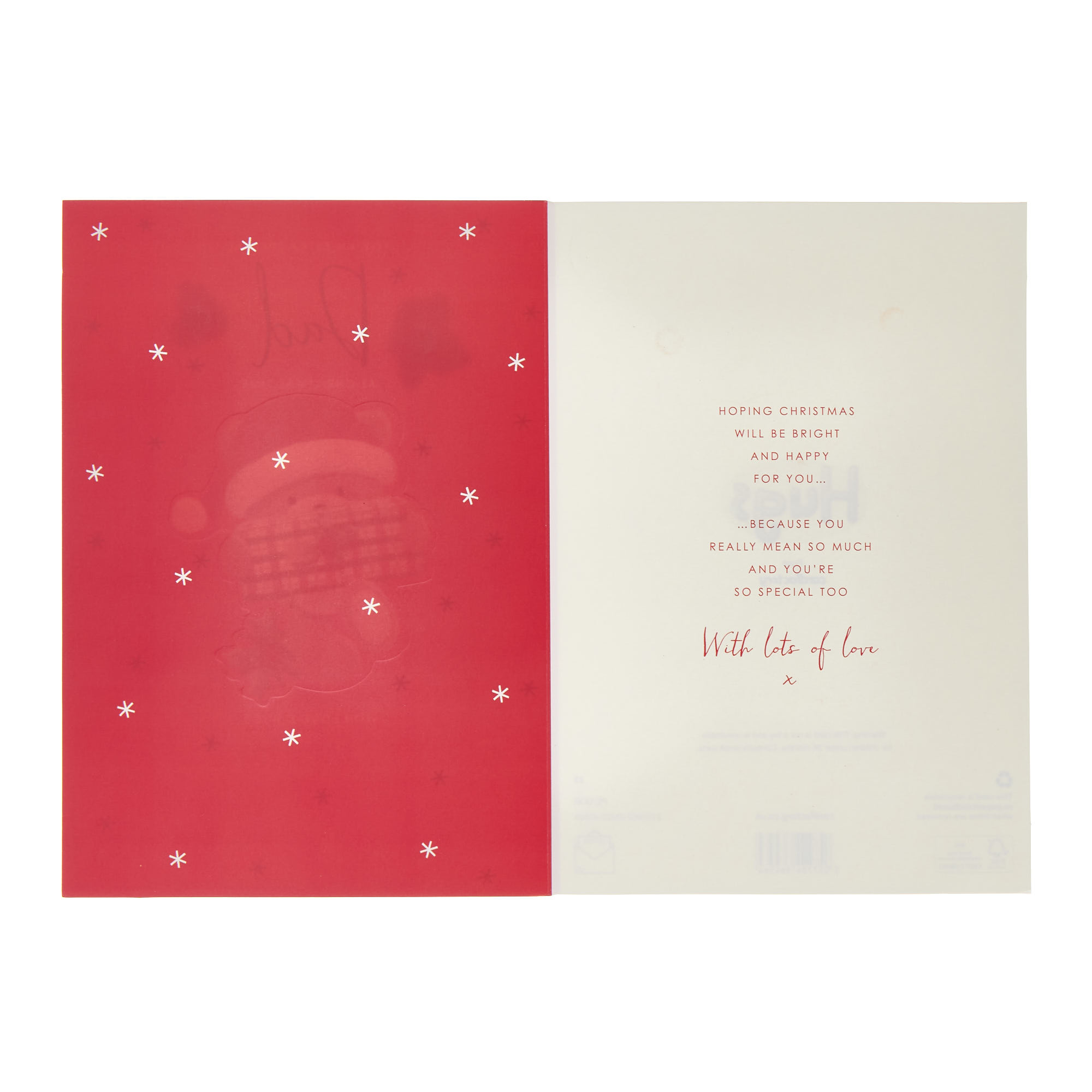 Extra Special Dad Hugs Christmas Card