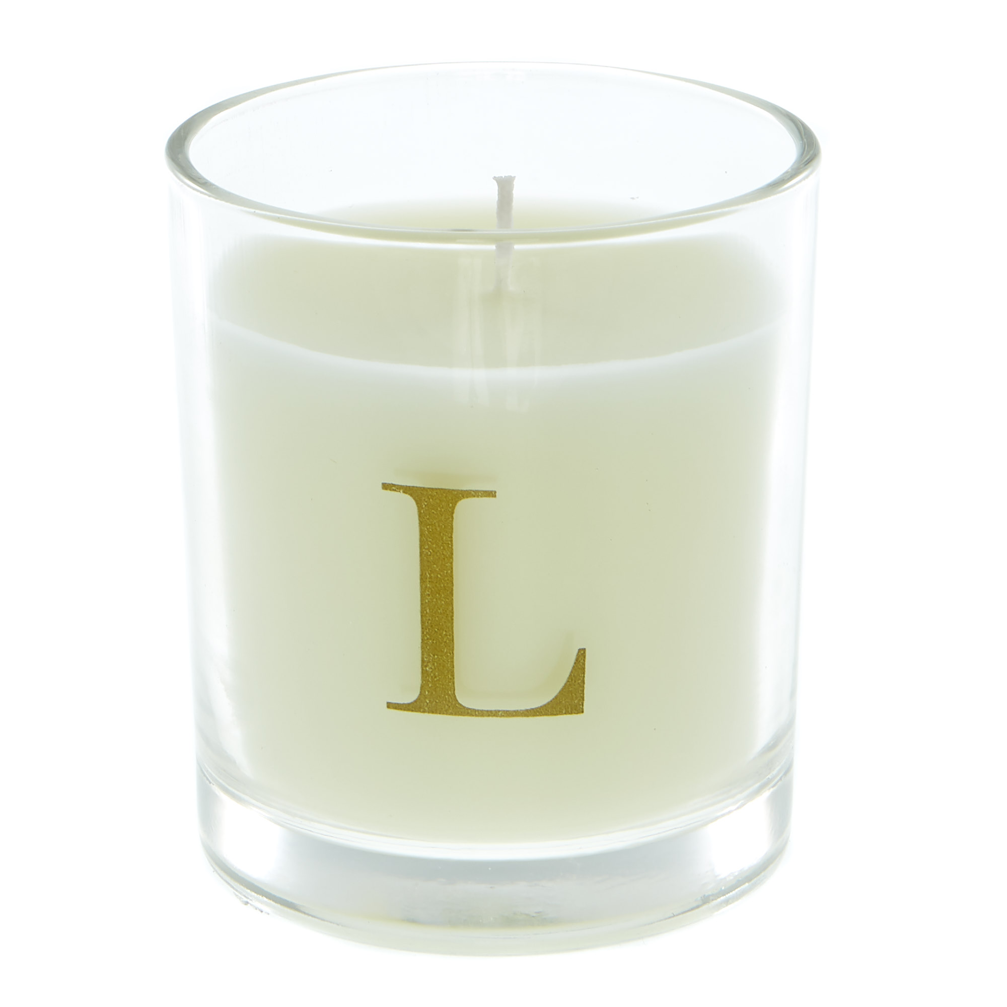 Letter L Warm Cashmere Scented Candle