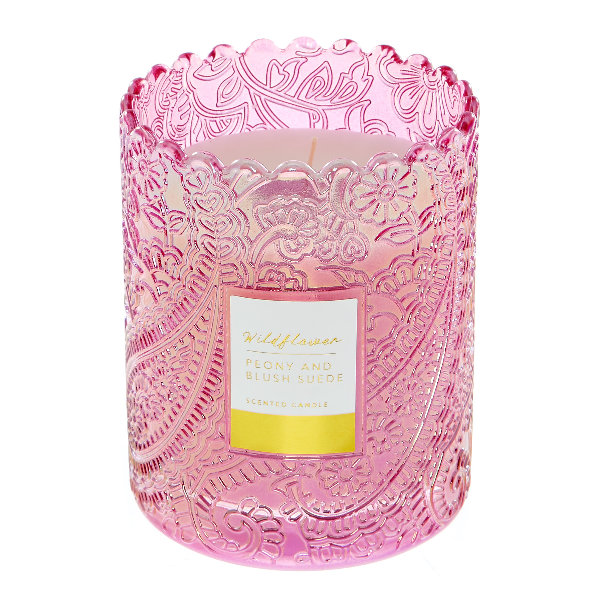 Wildflower Peony & Blush Suede Scented Candle