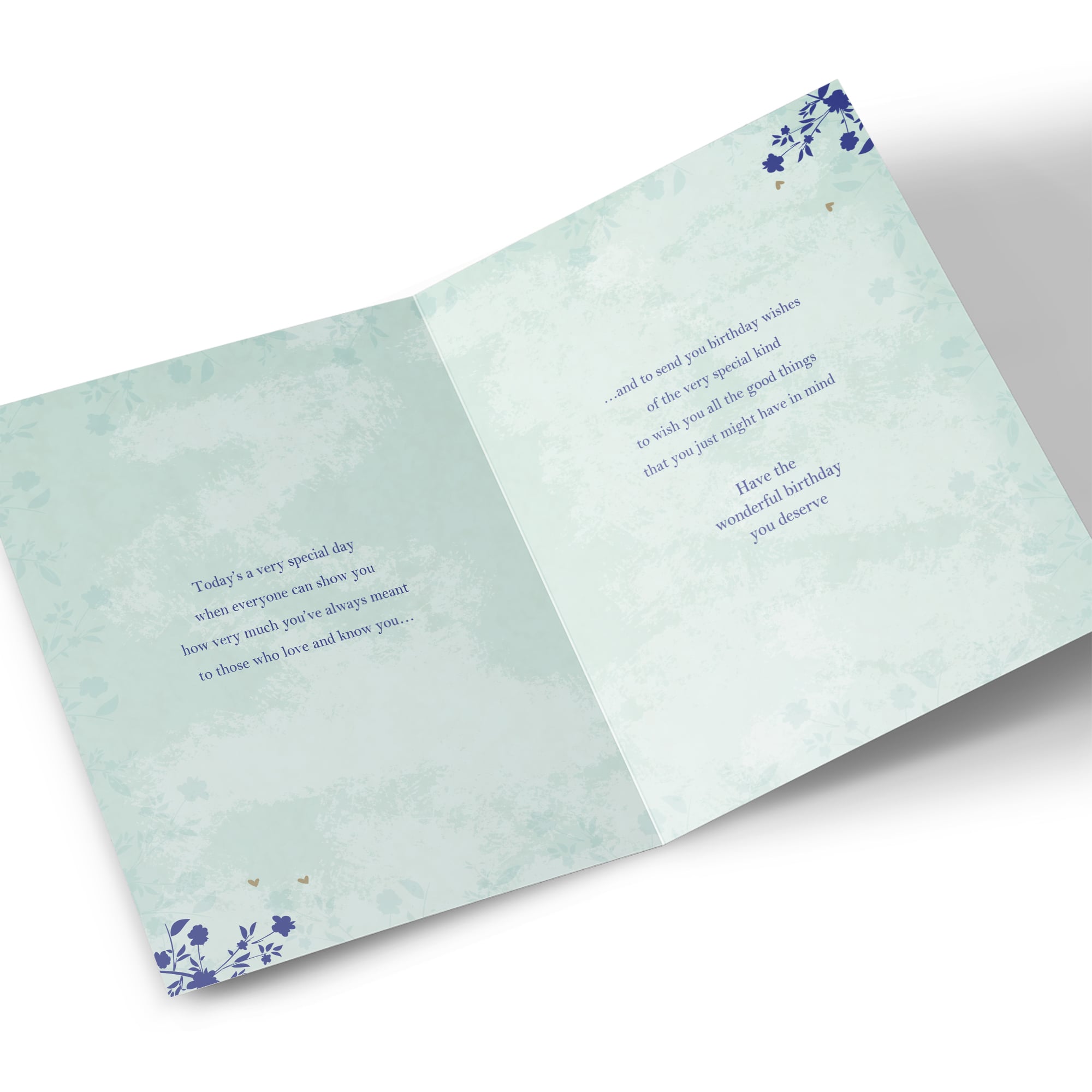Birthday Card - Turqoise Peacock Feathers, Someone Special 