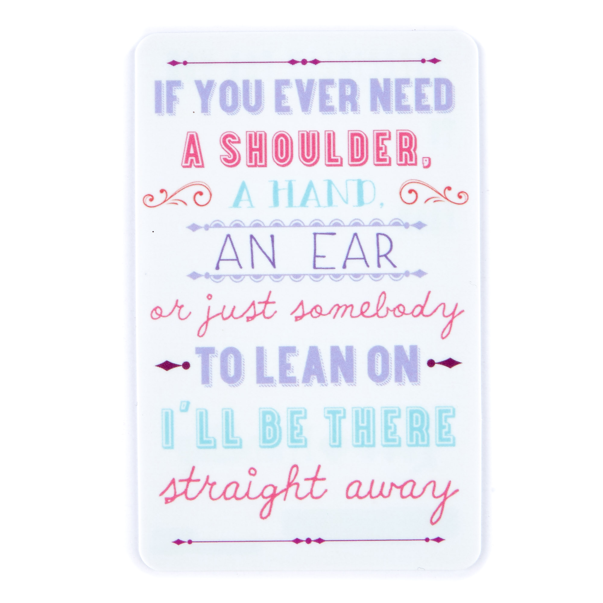 Keepsake Wallet Card - Somebody To Lean On