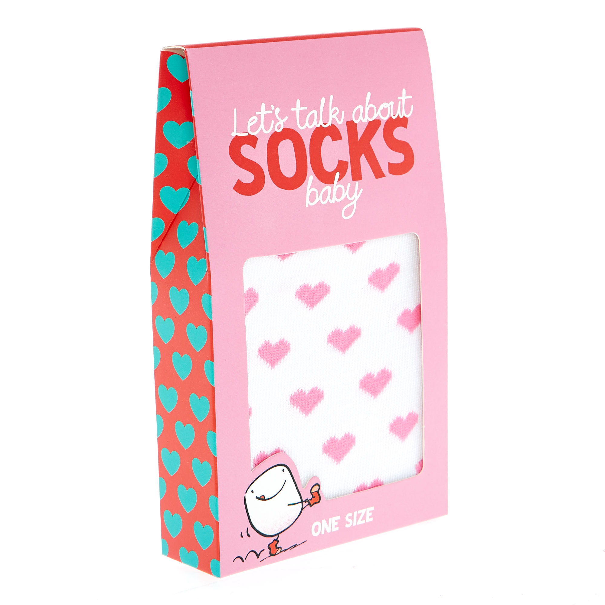 Love Bites Novelty Pink Heart Socks 