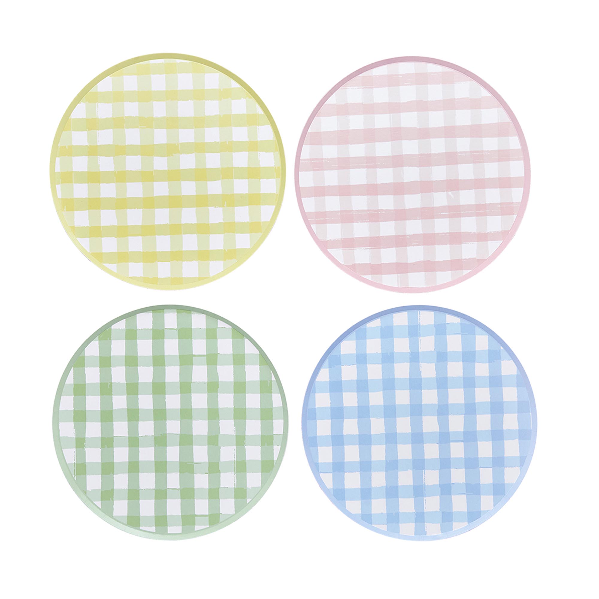 Gingham Paper Plates - Pack of 8