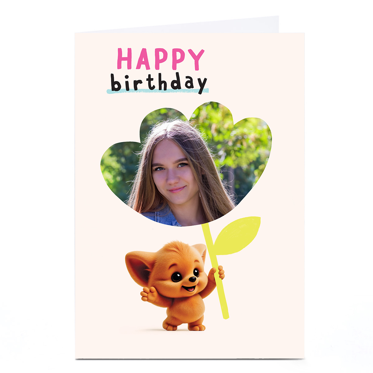 Photo Wimzee Birthday Card - Flower Photo