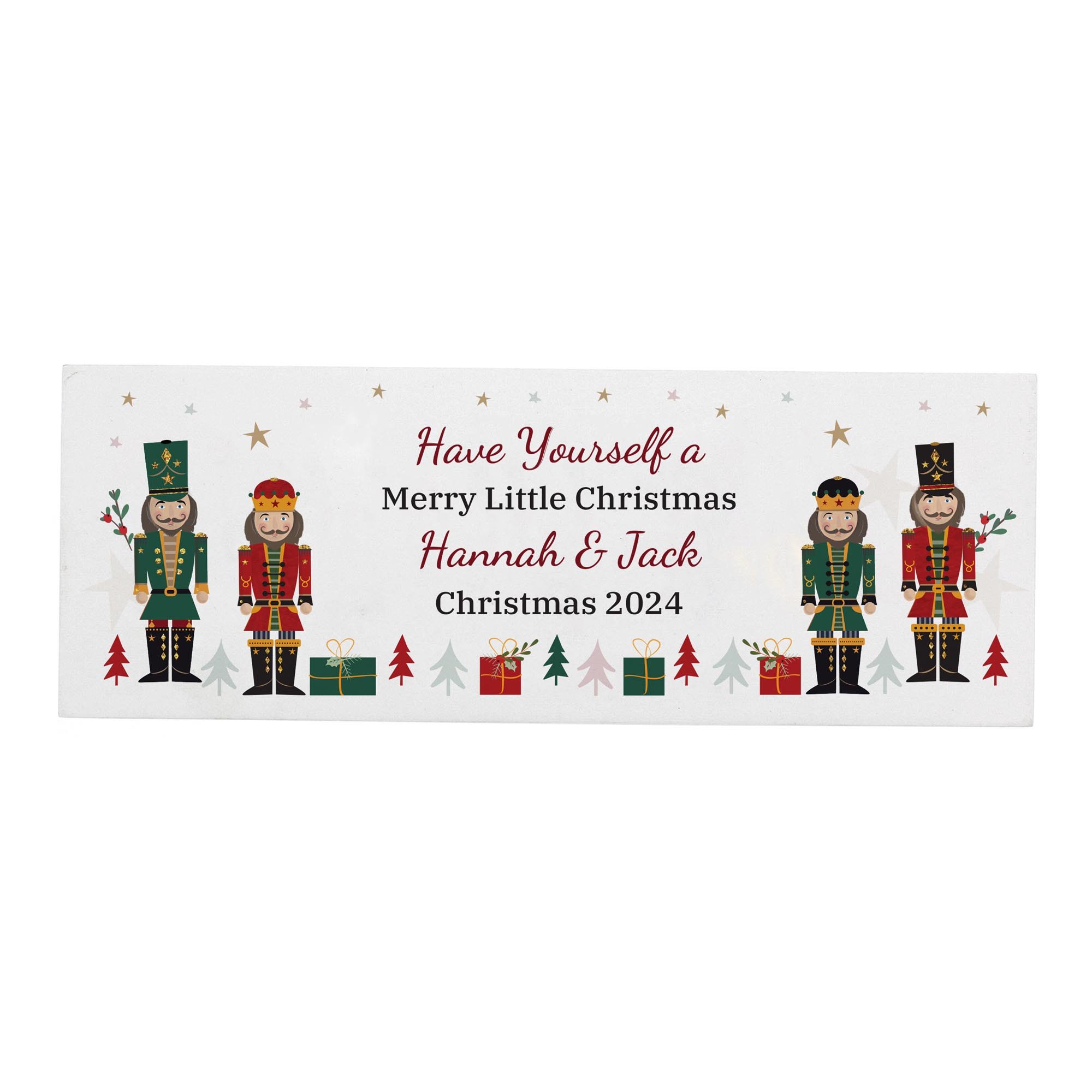 Image of Personalised Christmas Nutcracker Wooden Mantel Decoration | Christmas Gifts