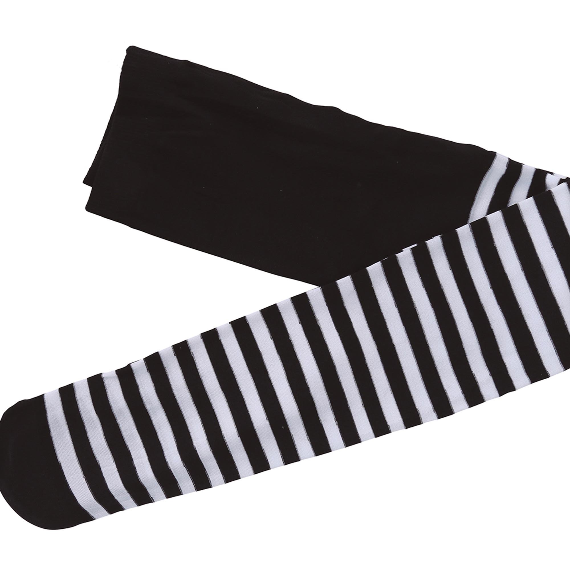 Black & White Striped Children's Tights 