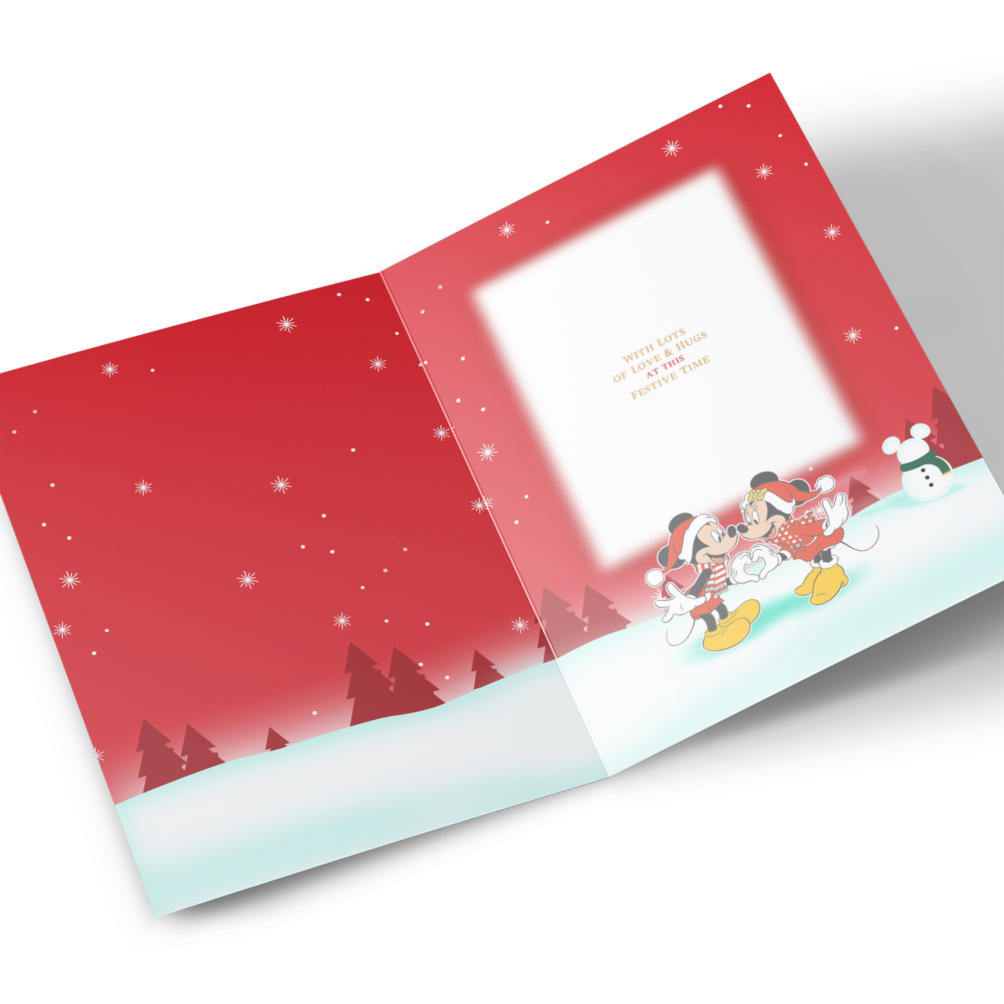 Photo Mickey & Minnie Christmas Card - One I Love