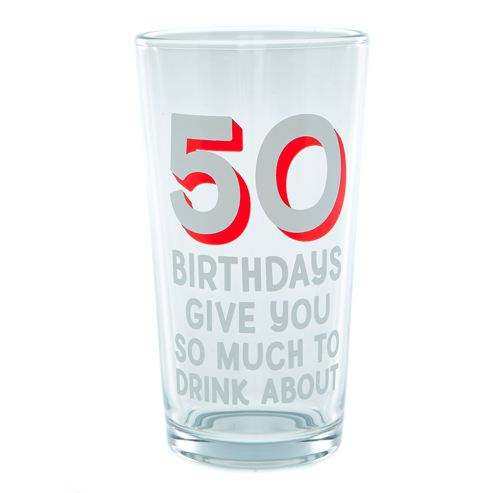 50th Birthday Pint Glass - So Much To Drink About 