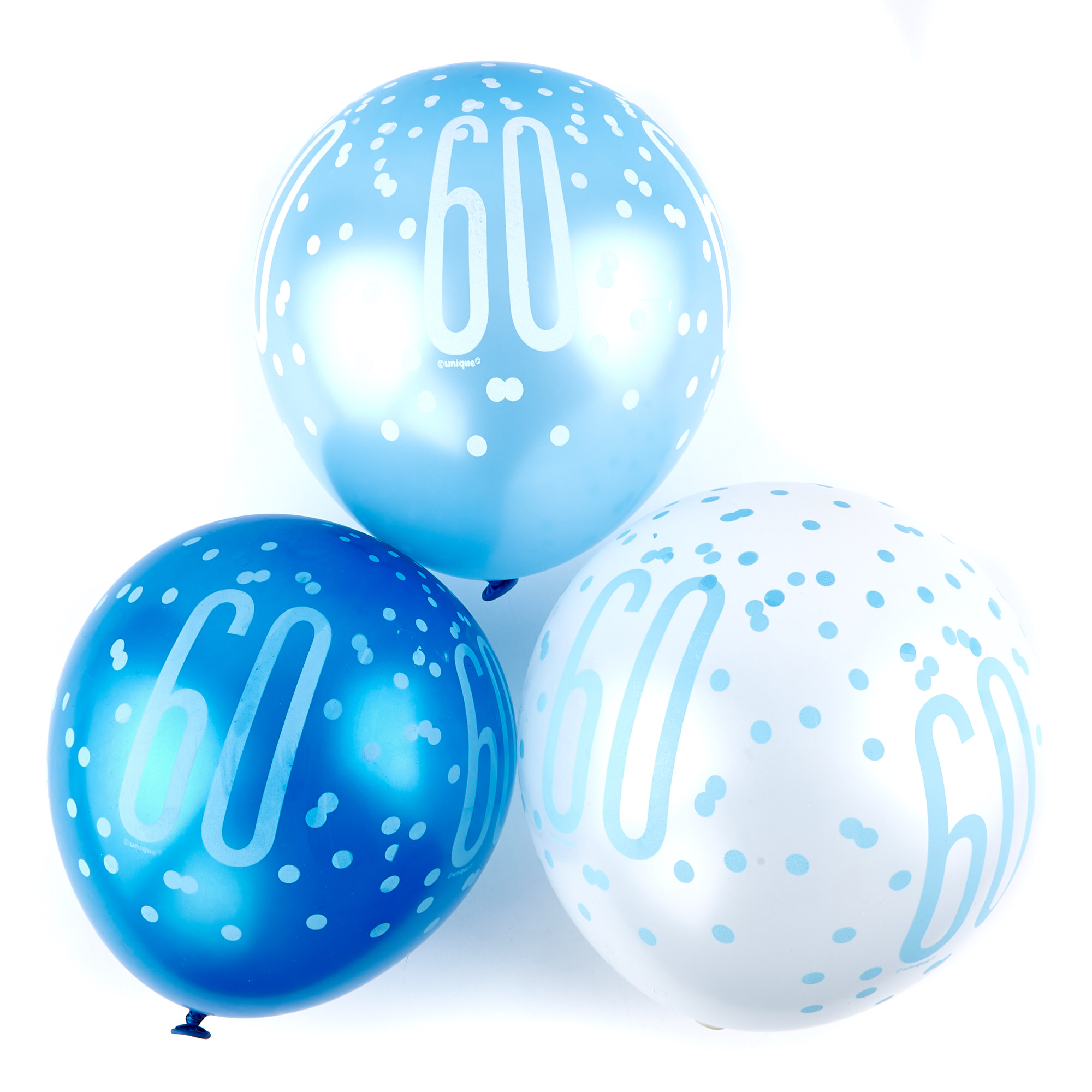 Blue 60th Birthday Party Tableware & Decorations Bundle - 16 Guests