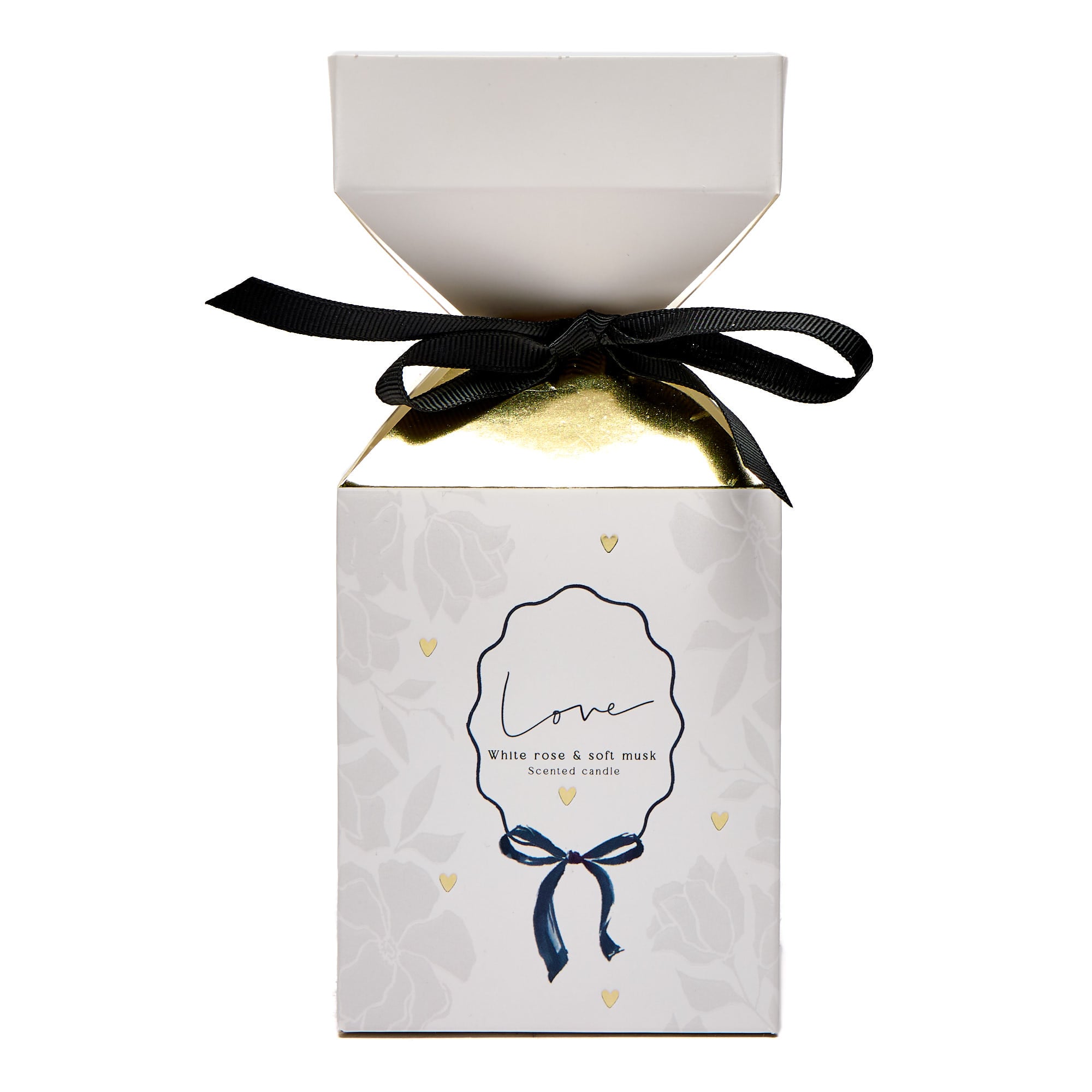 Love White Rose & Soft Musk Boxed Scented Candle 