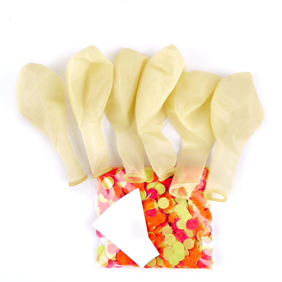 Neon Confetti Balloons - Pack Of 6