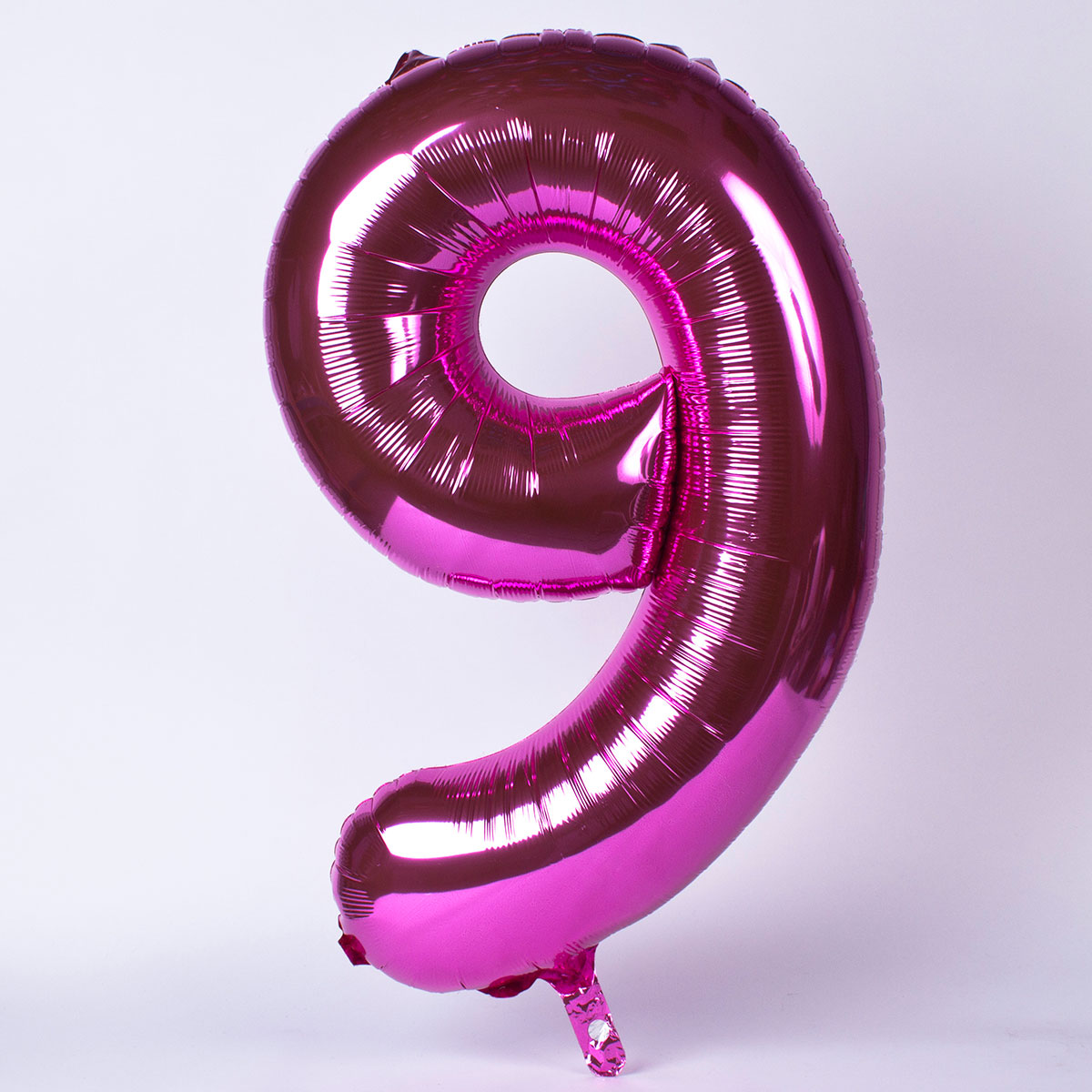 Giant Pink Number 9 Foil Helium Balloon - UNINFLATED