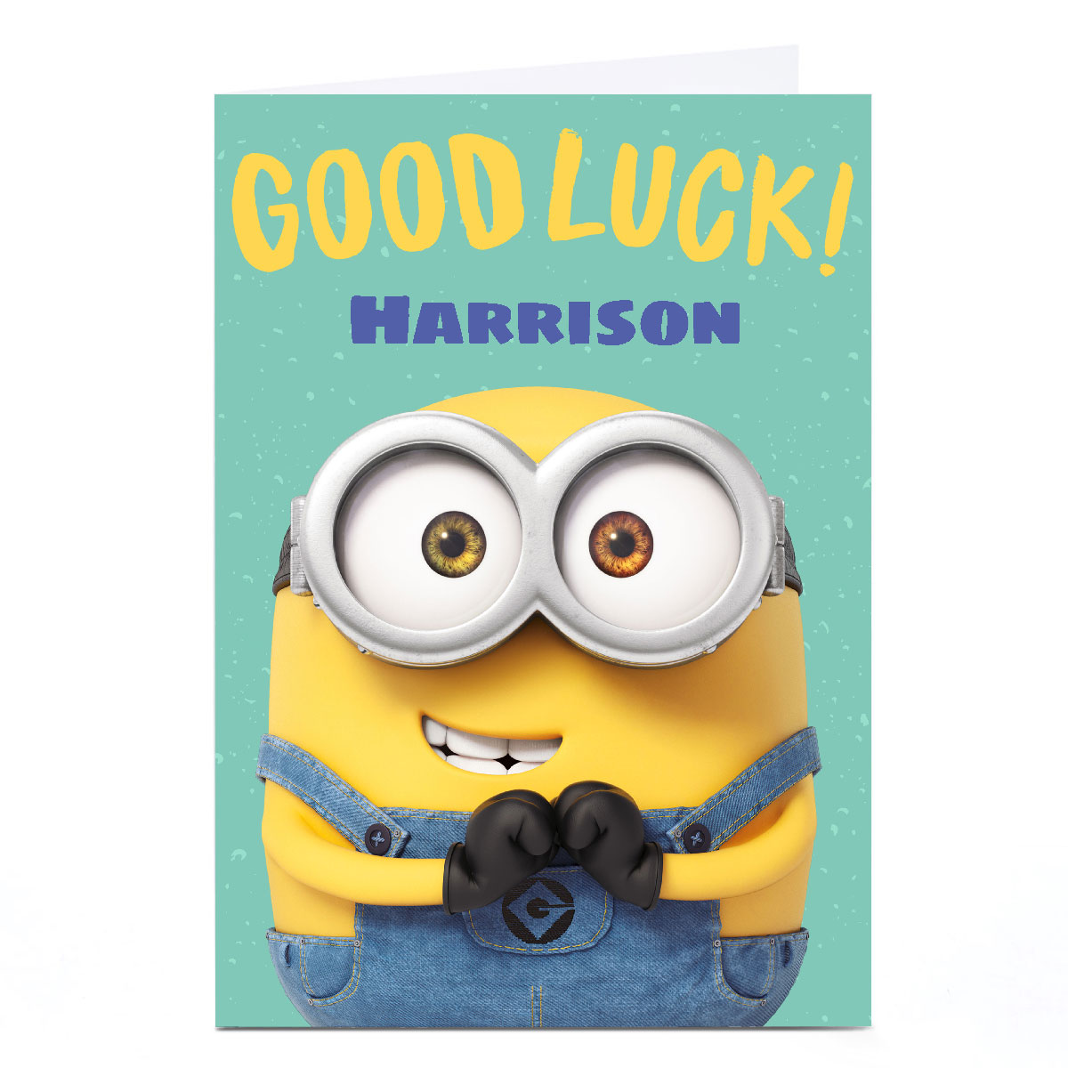 Personalised Minions Card - Good Luck, Any Name