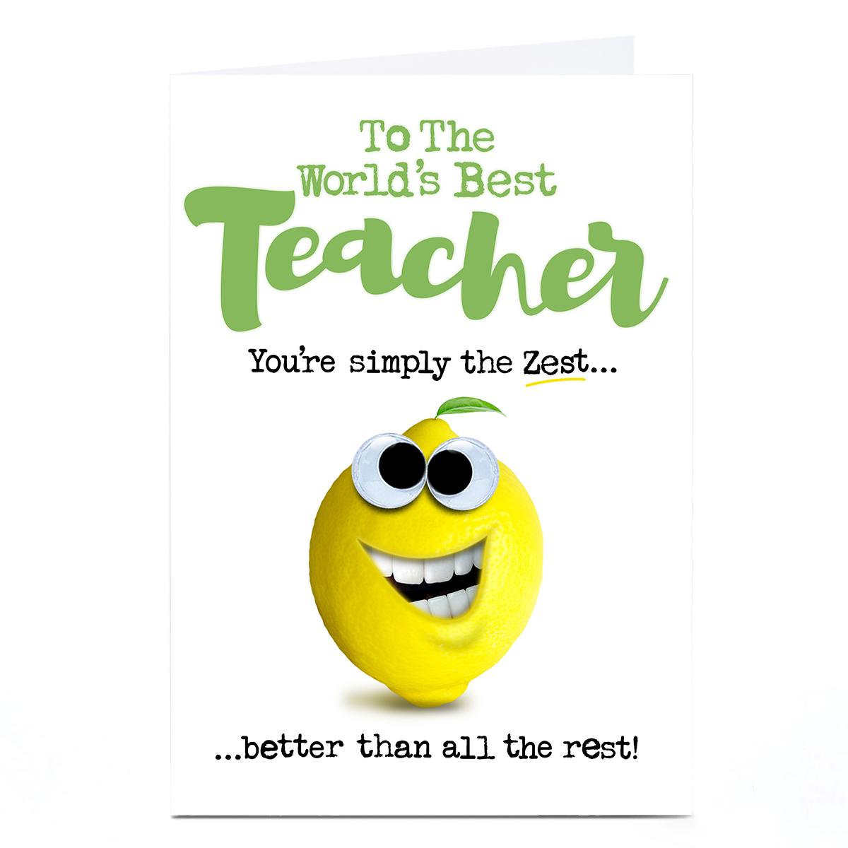 Personalised PG Quips Thank You Teacher Card - Simply The Zest
