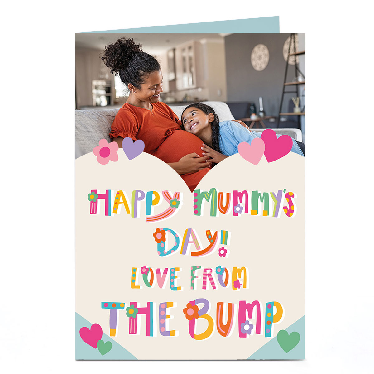 Photo Mother's Day Card - Bright Letters Love From The Bump