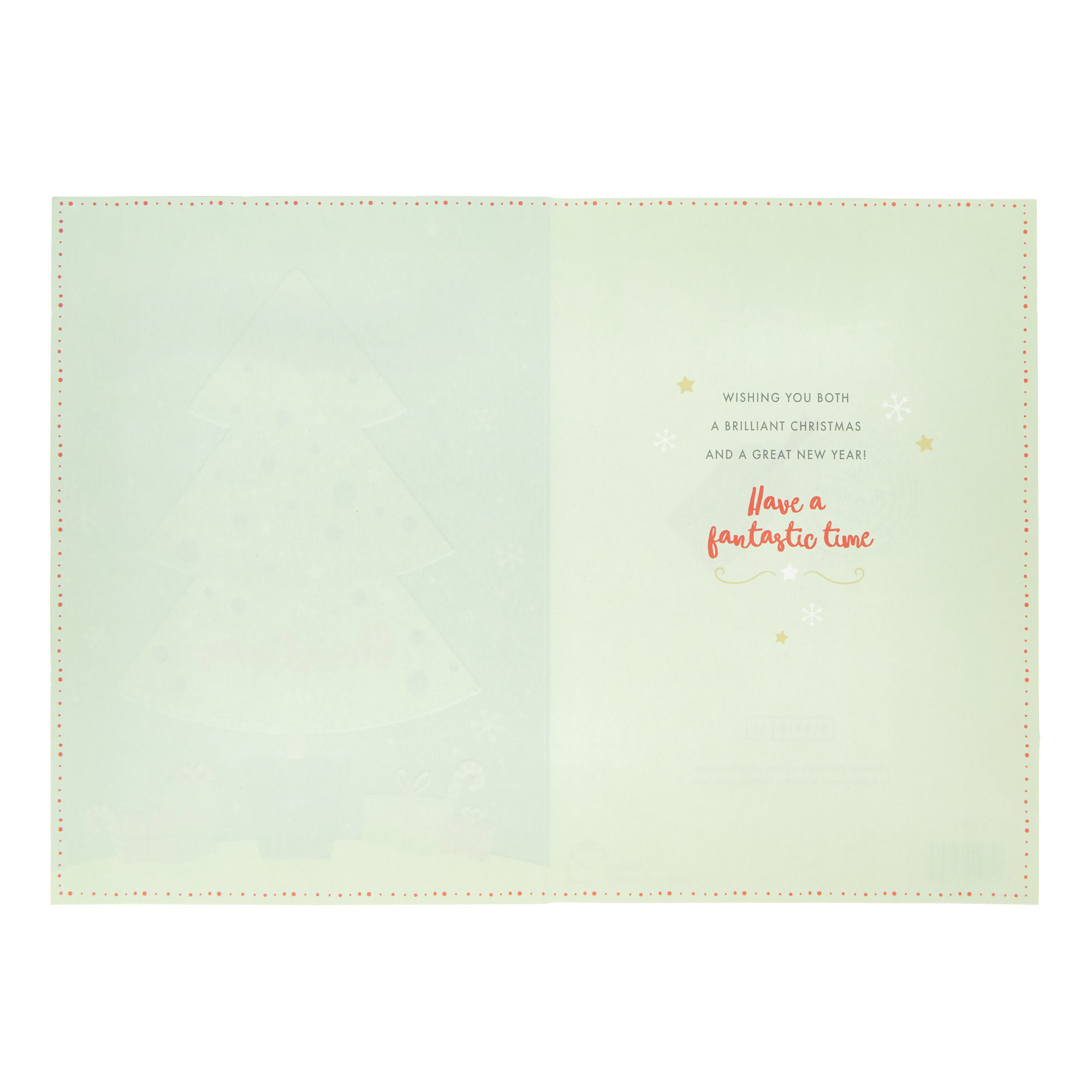 To Both Of You Bright Tree Christmas Card