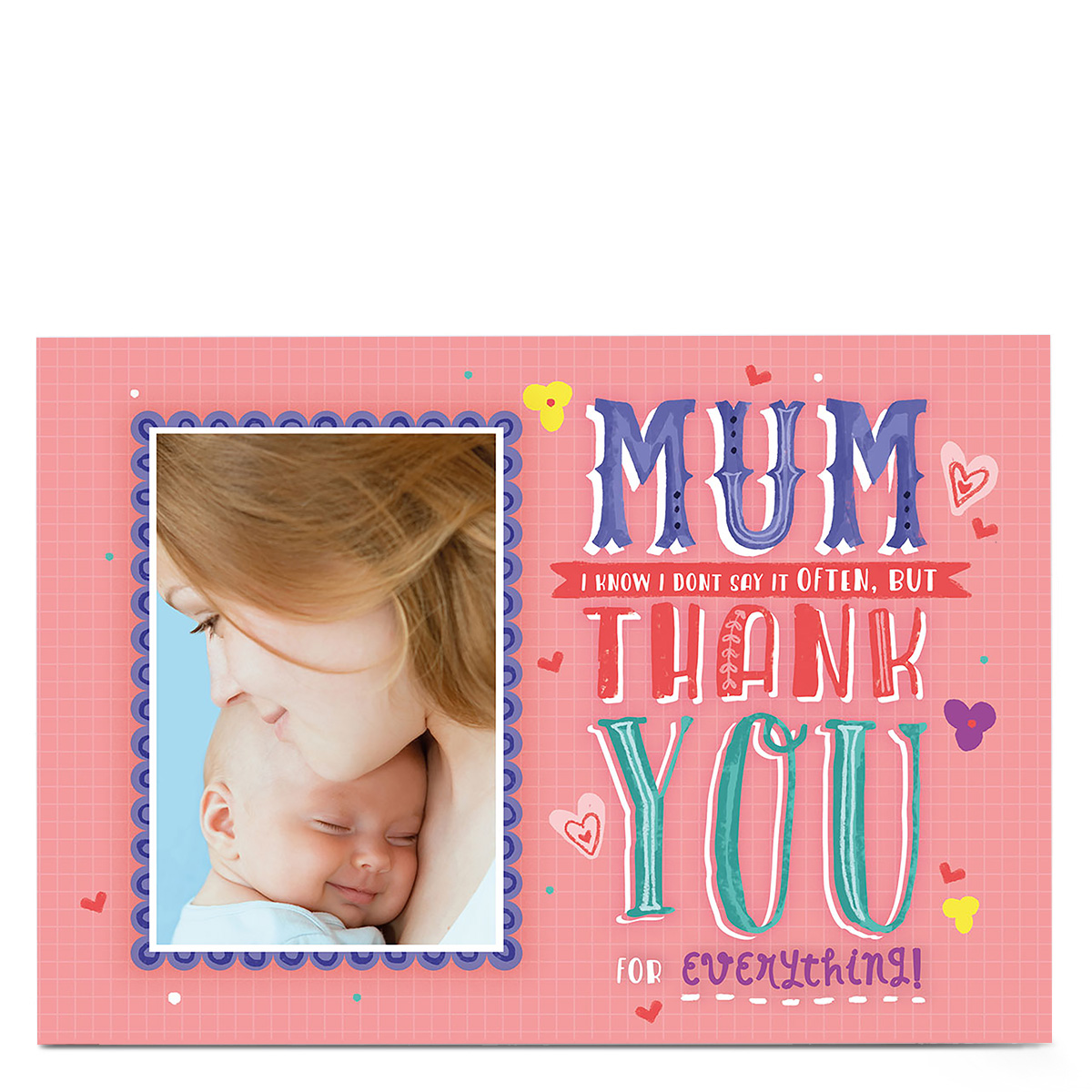Photo Upload Card - Thank You For Everything Mum