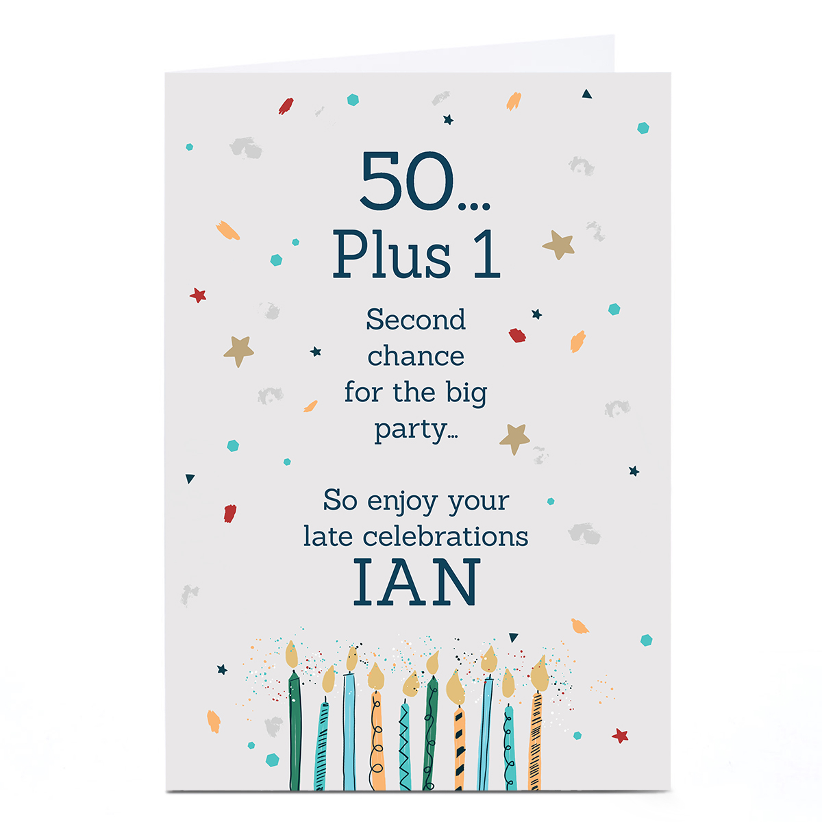 Personalised Covid Birthday Card - 50 plus 1 , Editable Age