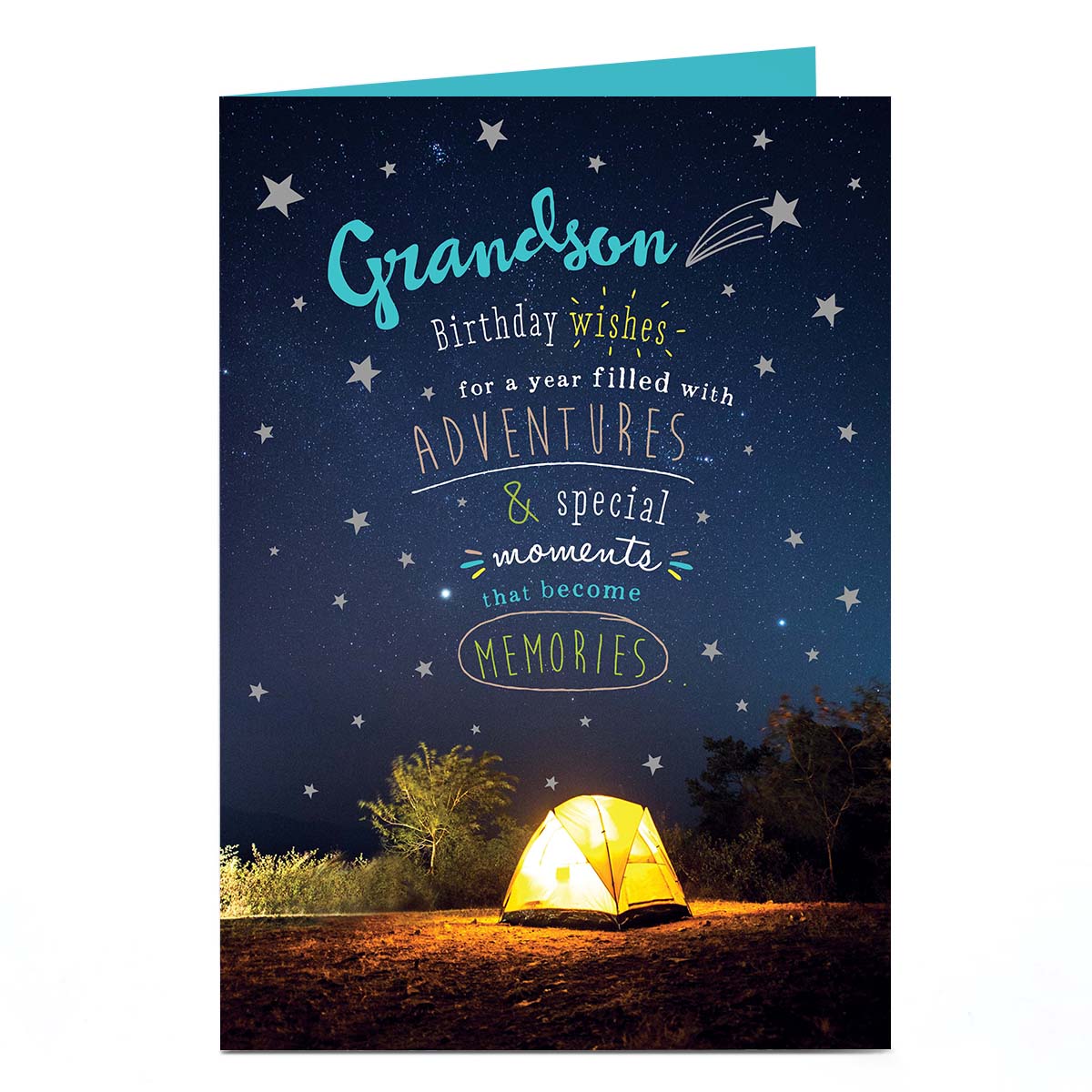 Birthday Card - Camping Adventures, Grandson