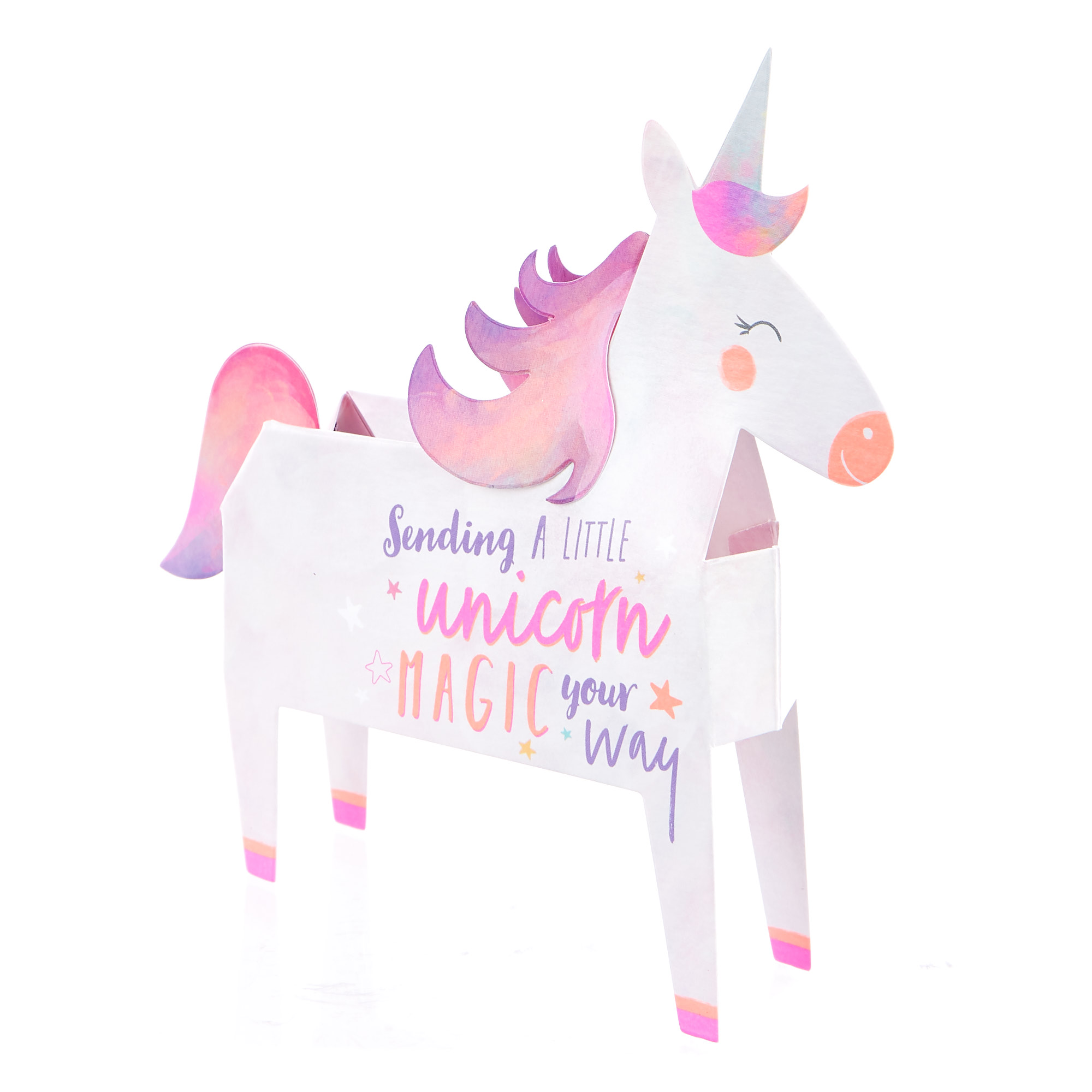 Buy Boutique Collection 3D Good Luck Card Unicorn Magic for GBP 1.49