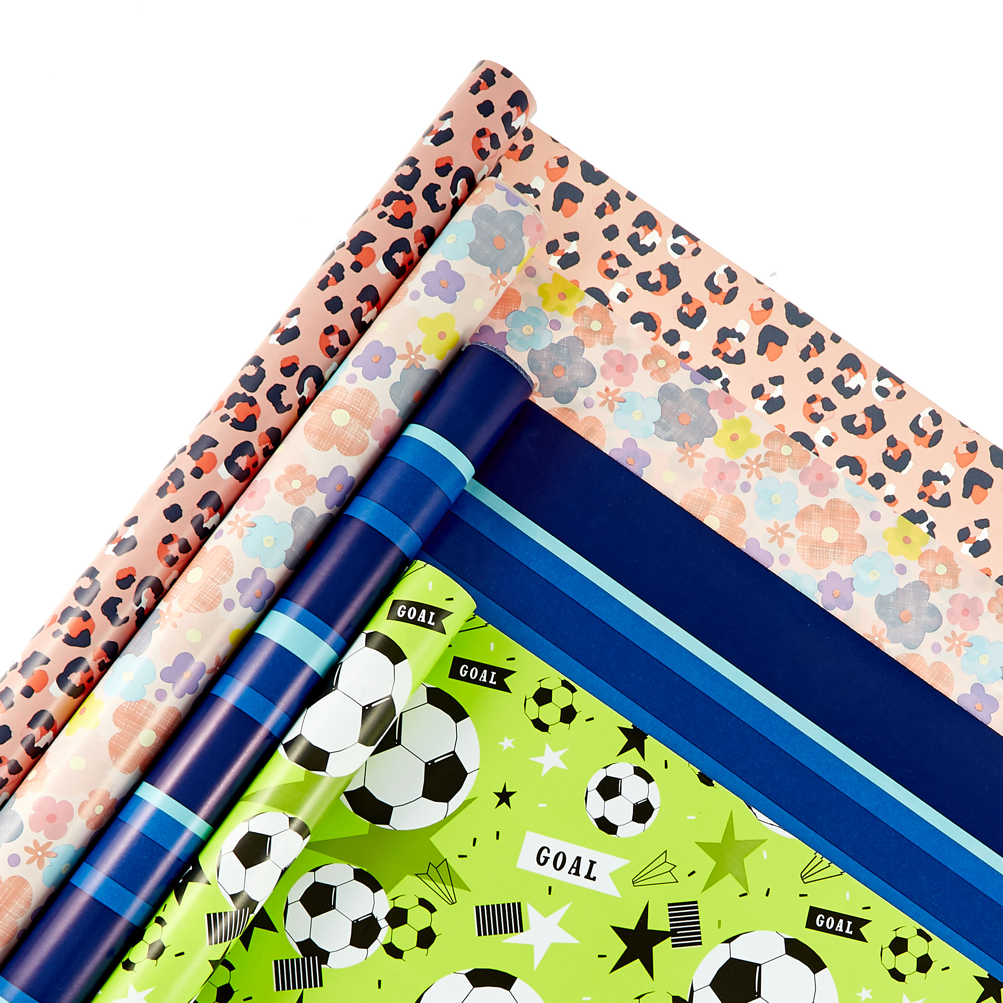 Male & Female Any Occasion Gift Wrap Bundle - 4 Rolls