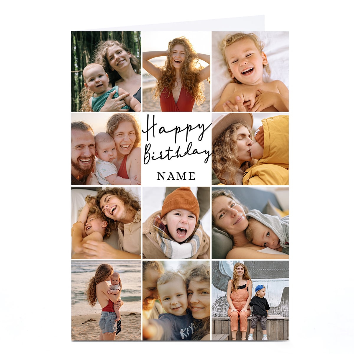 Photo Upload Card - 11 Photos with Editable Text