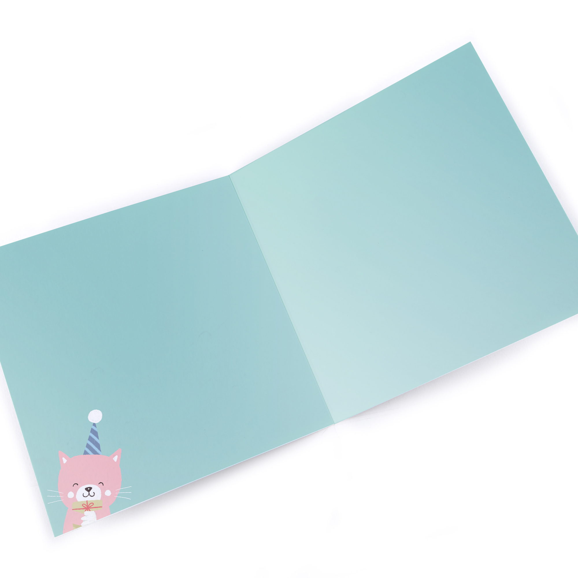 Personalised Birthday Card - Granddaughter Cute Cat, Editable Age