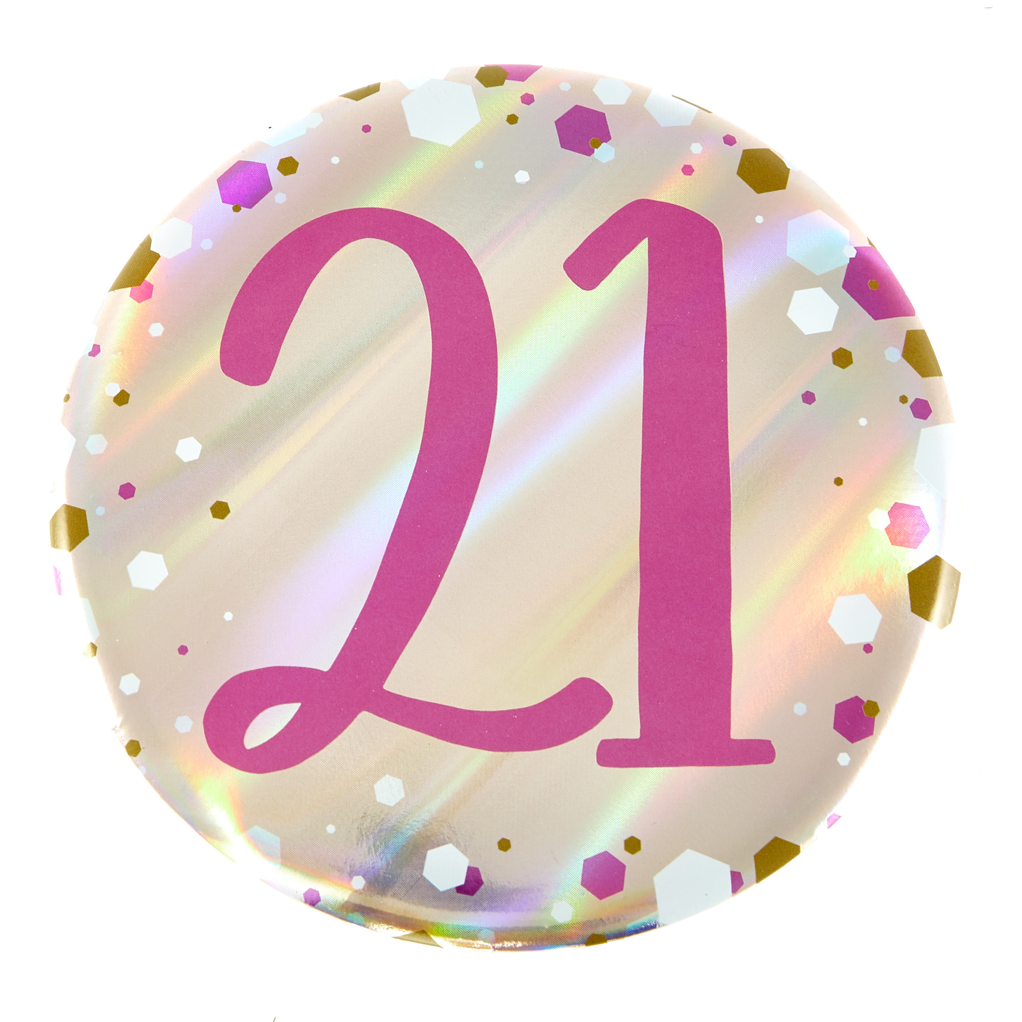 Giant 21st Birthday Badge - Pink