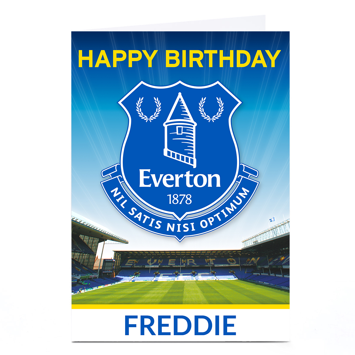 Personalised Everton FC Birthday Card