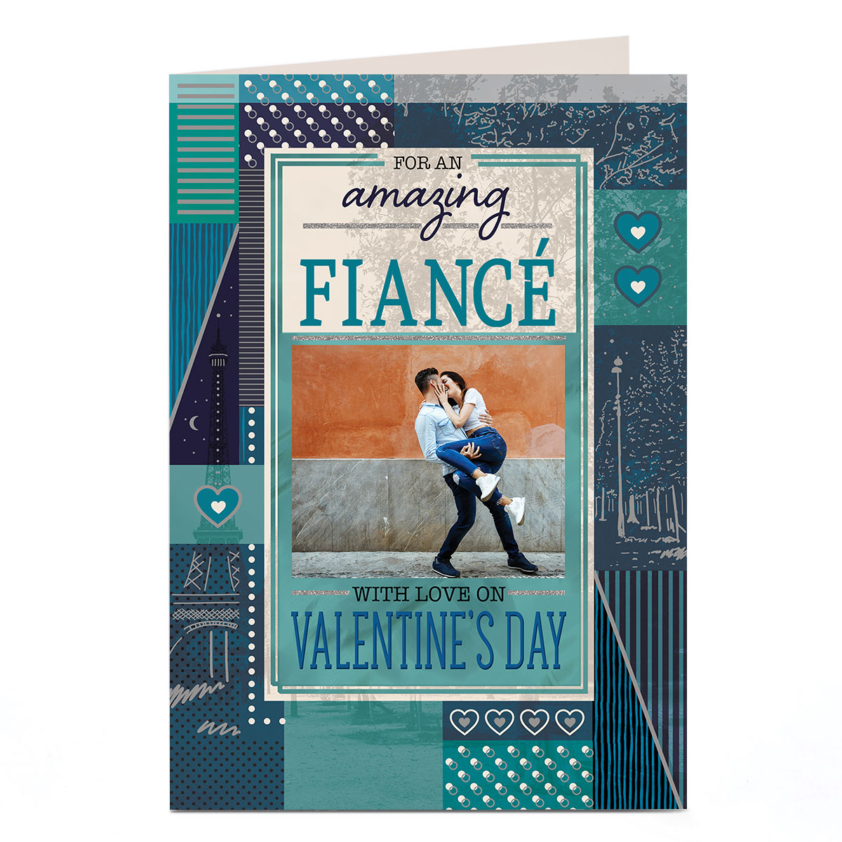 A4 Photo Valentine's Day Card - For An Amazing FiancÃ©