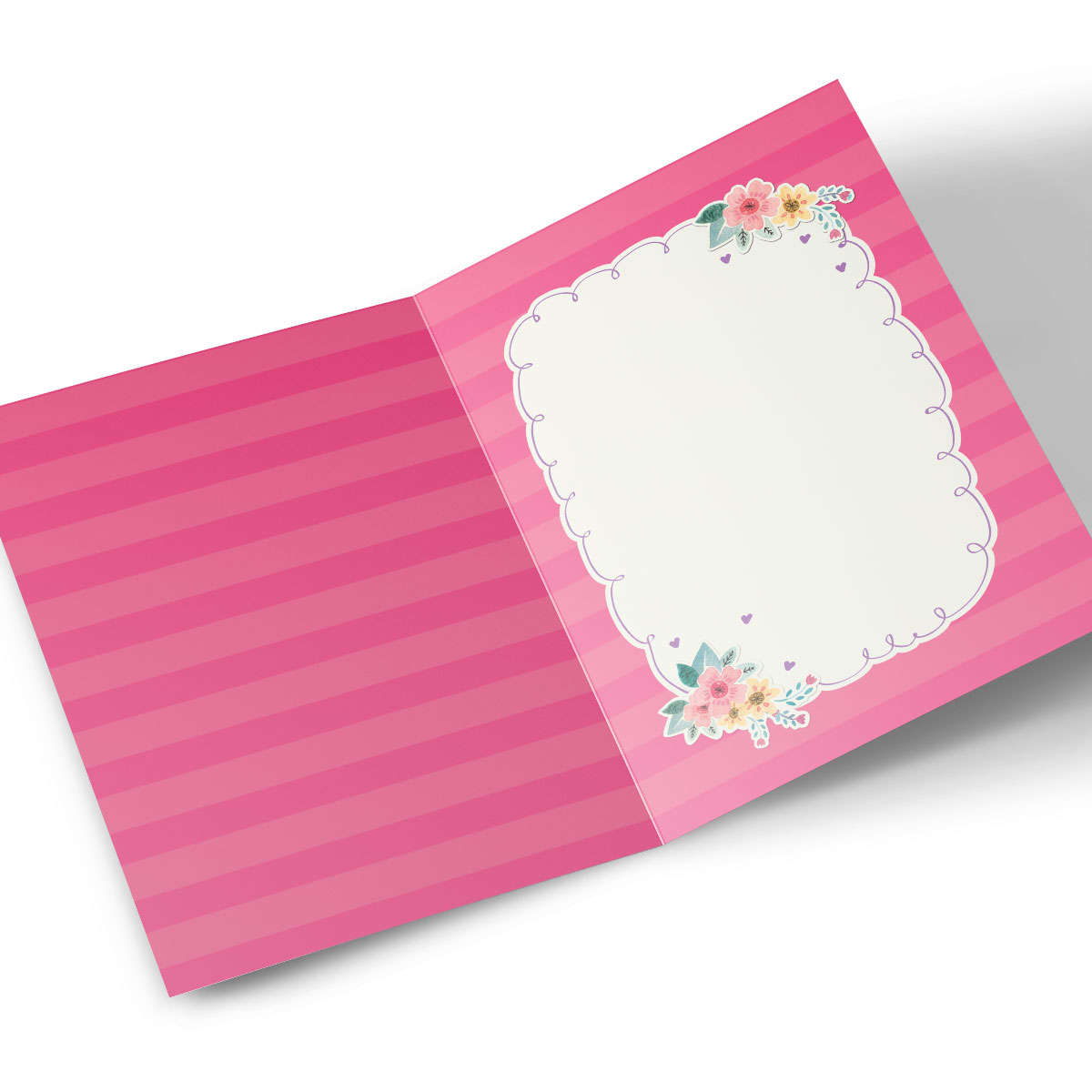 Personalised Hugs Bear Card - Pink Roses