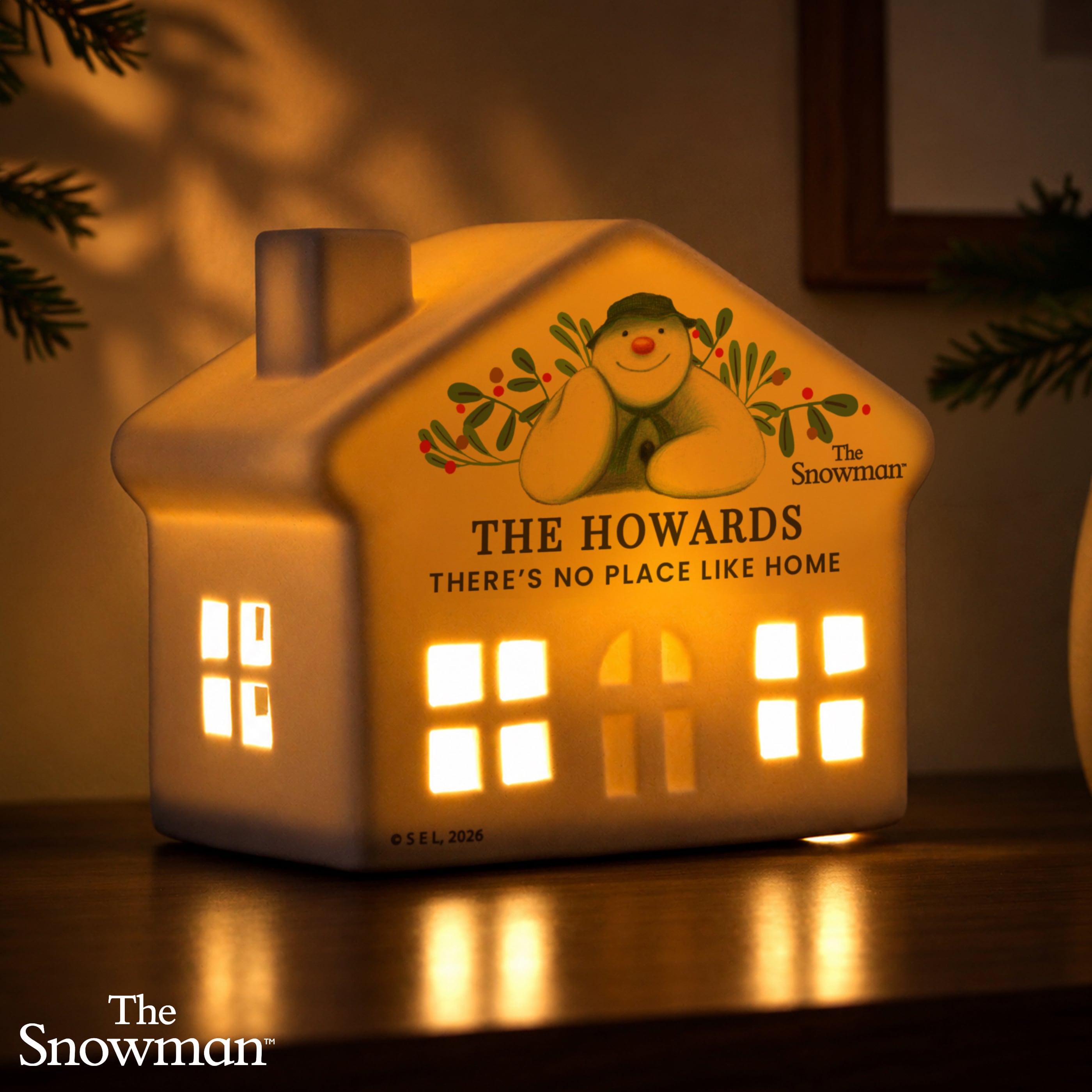 Personalised The Snowman Countdown to Christmas LED House
