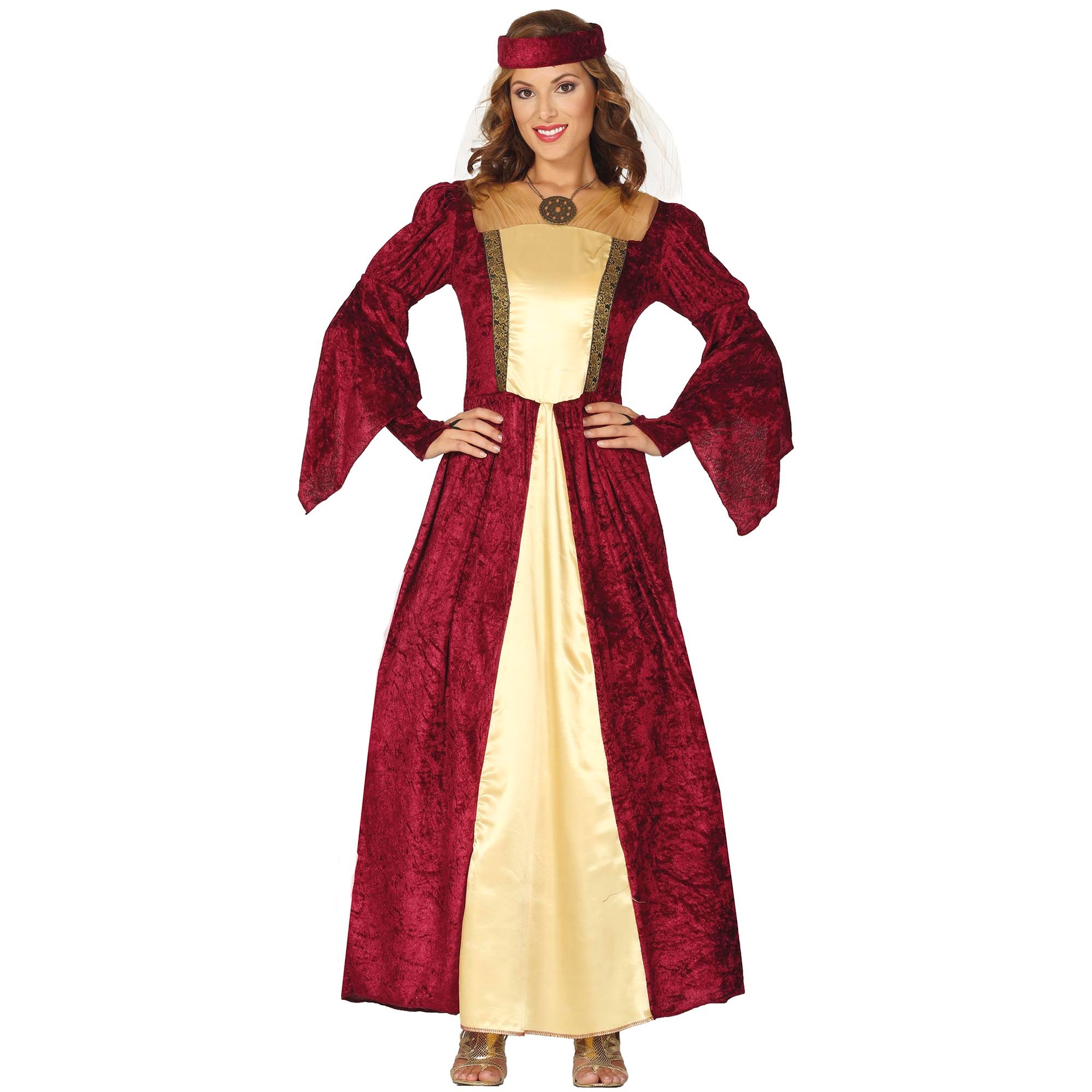 Medieval Lady Adult Fancy Dress Costume 