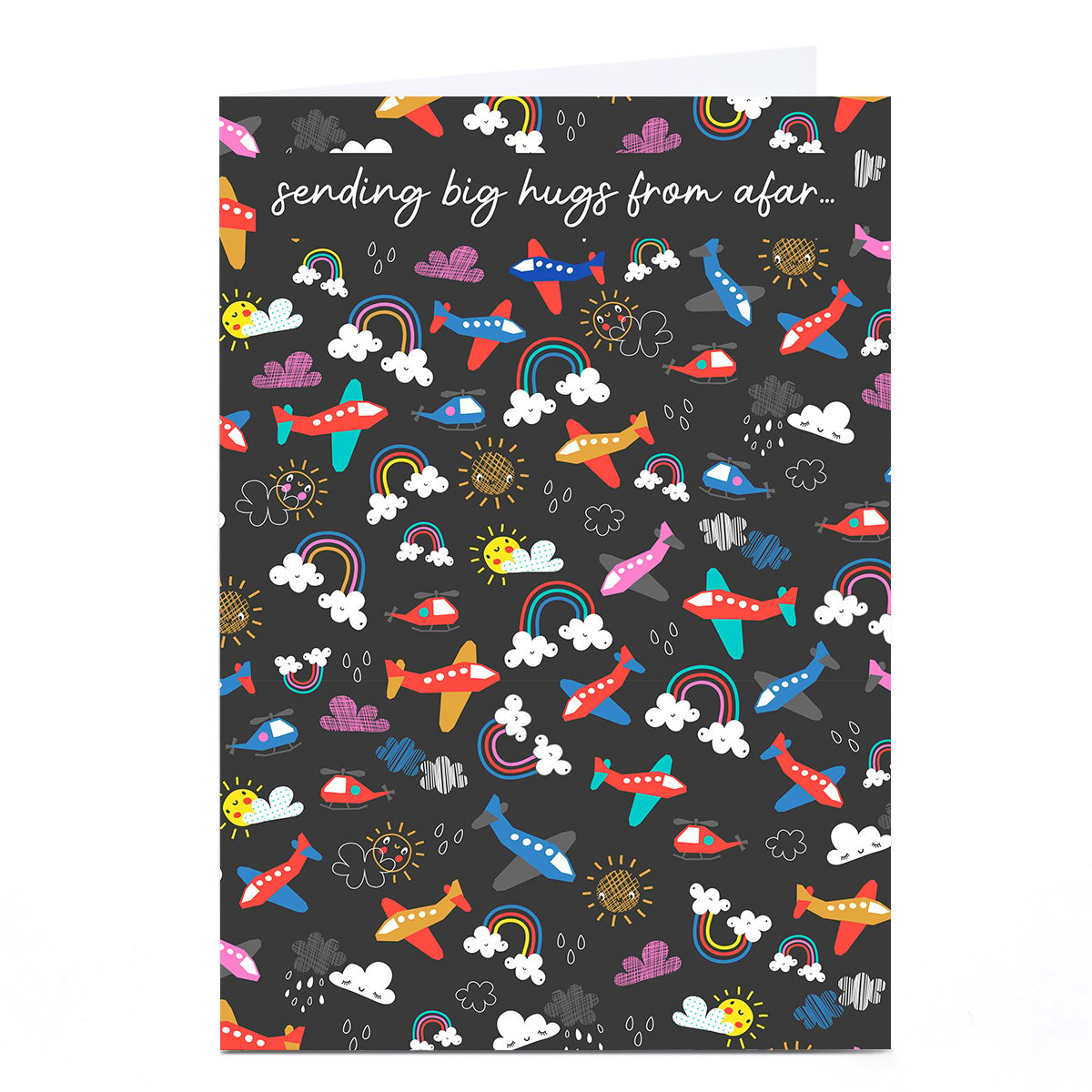 Personalised Rachel Griffin Birthday Card - Sending Big Hugs From Afar