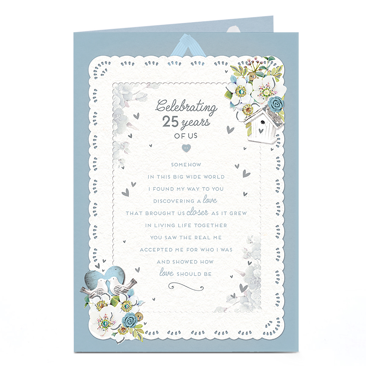 Silver Wedding Anniversary Card - 25 Years of Us