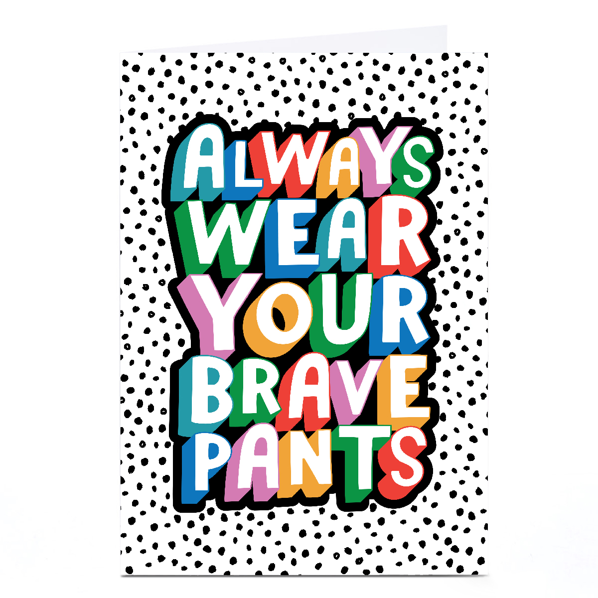 Personalised Ebony Newton Card - Brave Pants