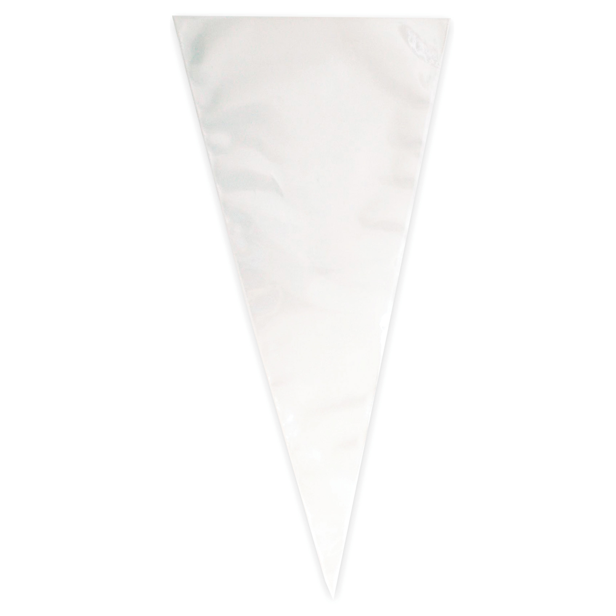 Clear Plastic Cone Gift Bags & Twist Ties - Pack of 25