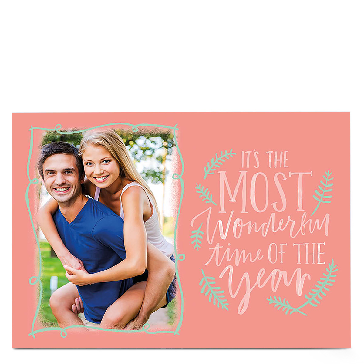 Photo Upload Christmas Card - The Most Wonderful Time Of Year