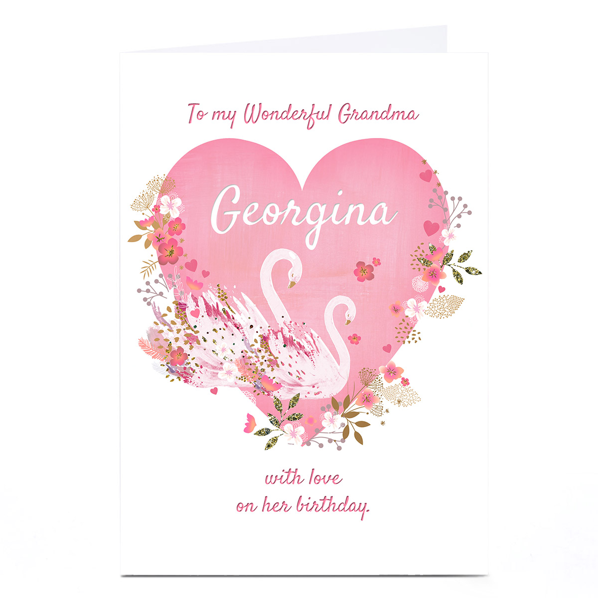 Personalised Kerry Spurling Birthday Card - With Love, Grandma