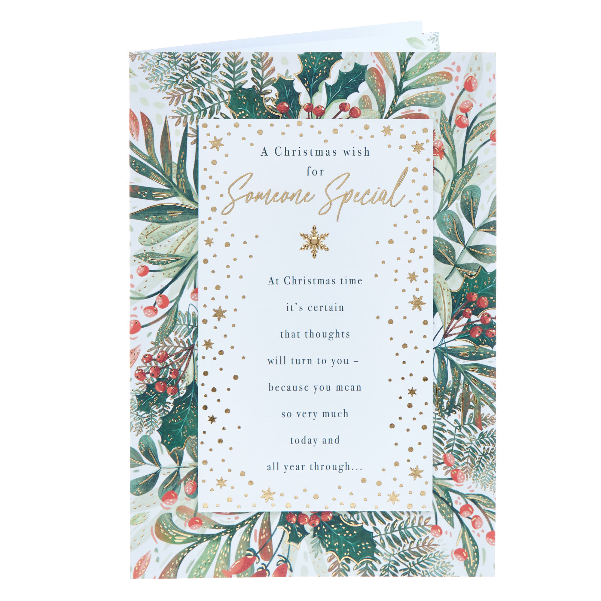 Someone Special Verse & Foliage Christmas Card