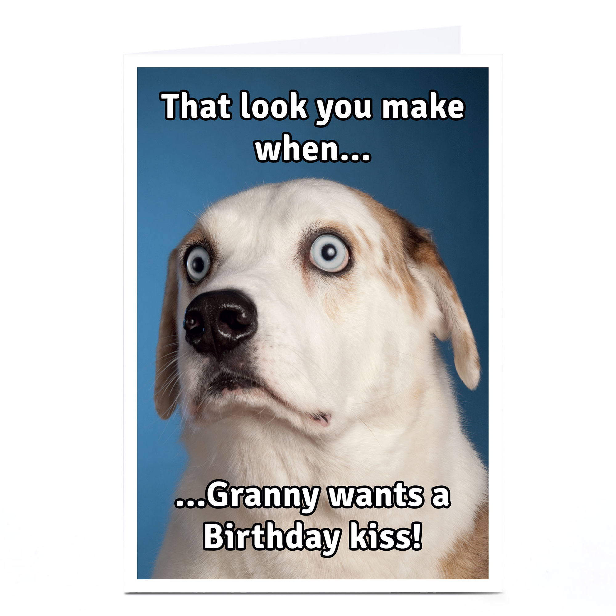 Birthday Card - Granny Wants A Kiss